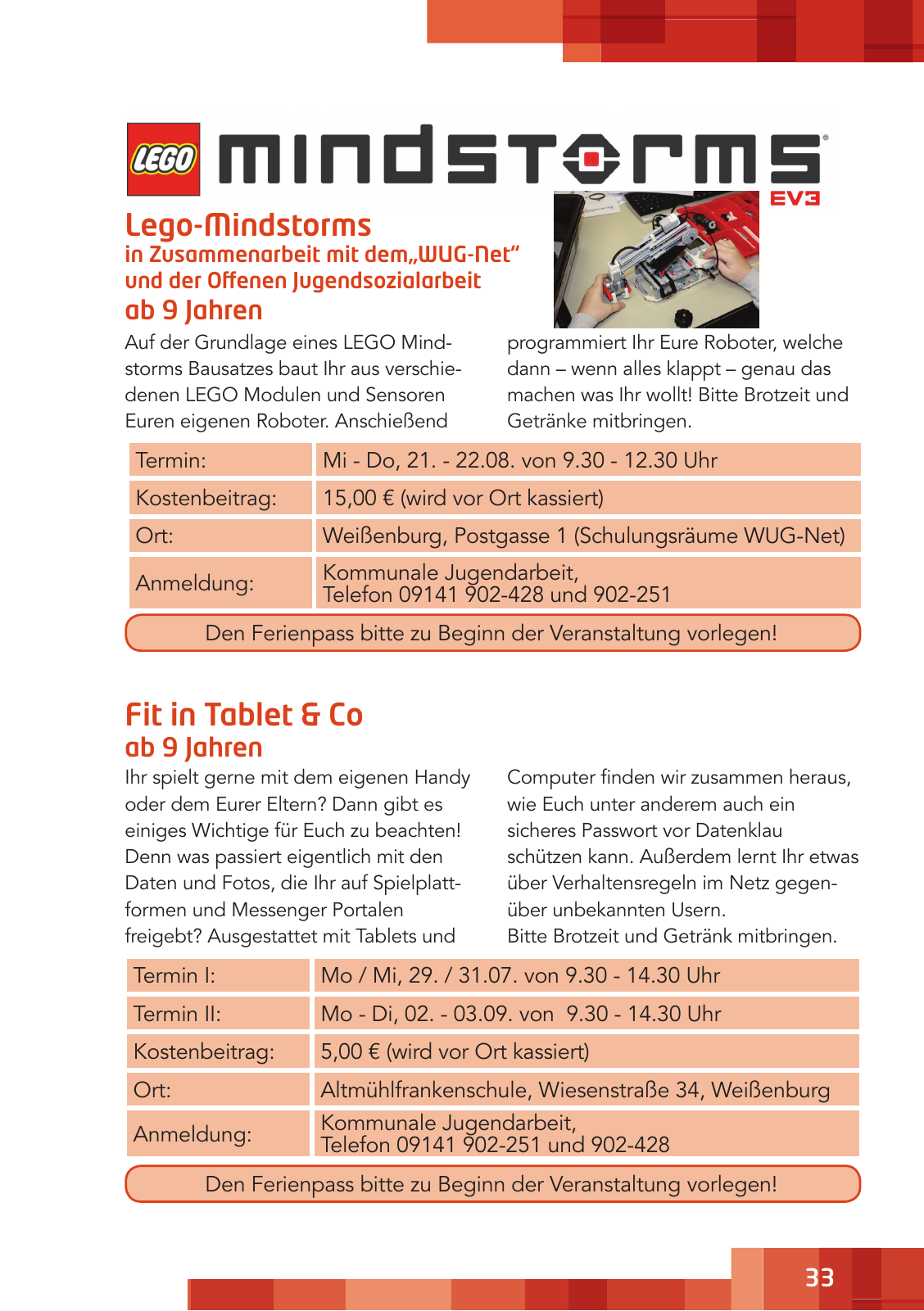 Vorschau Ferienzeitung 2019 Seite 33