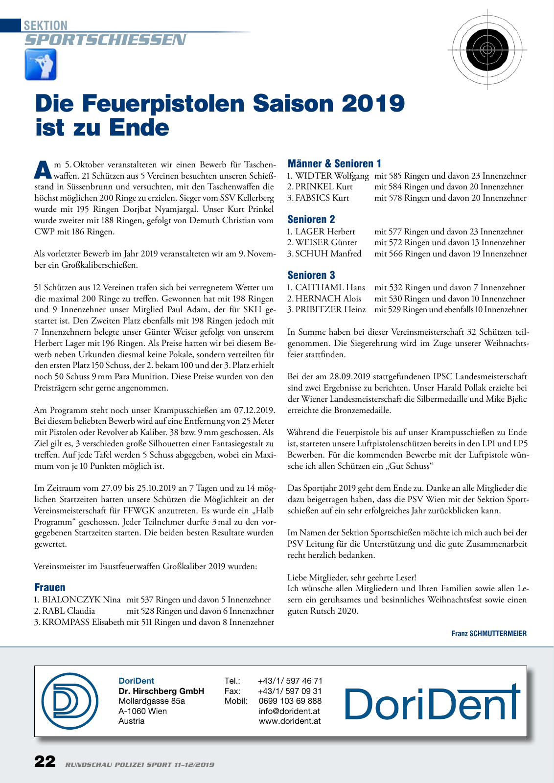 Vorschau Rundschau Polizei Sport 11-12/2019 Seite 22