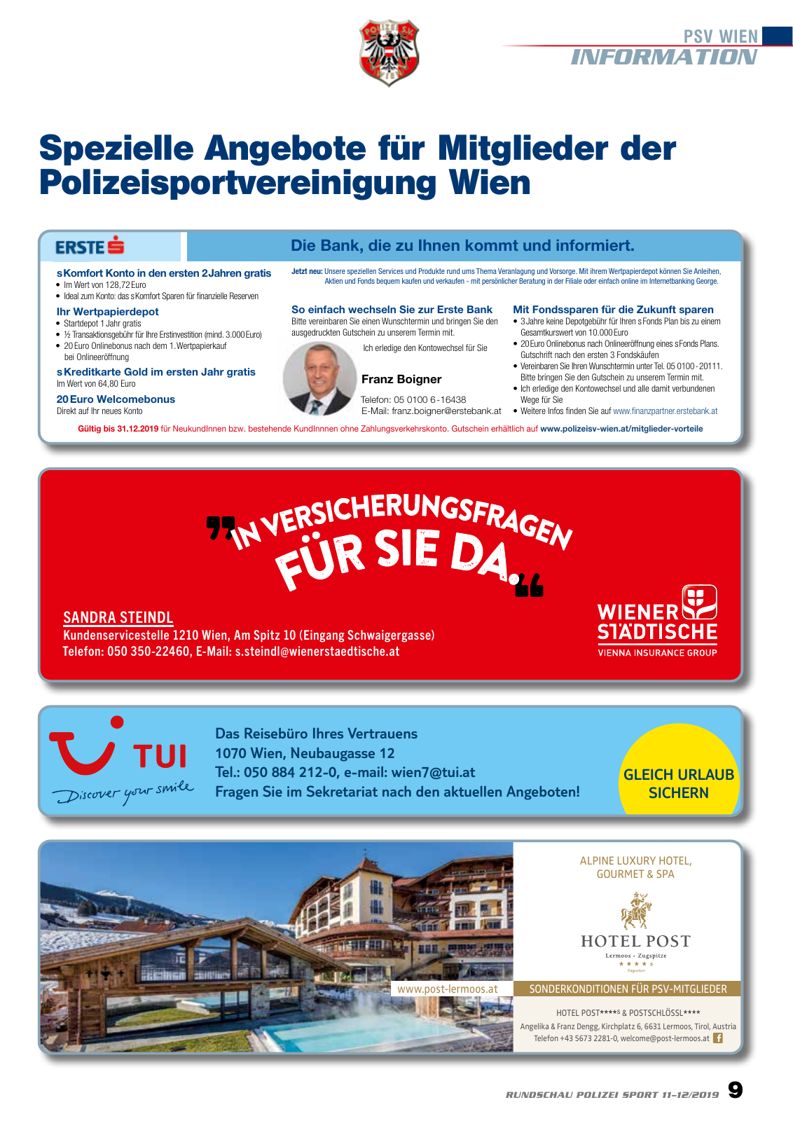 Vorschau Rundschau Polizei Sport 11-12/2019 Seite 9