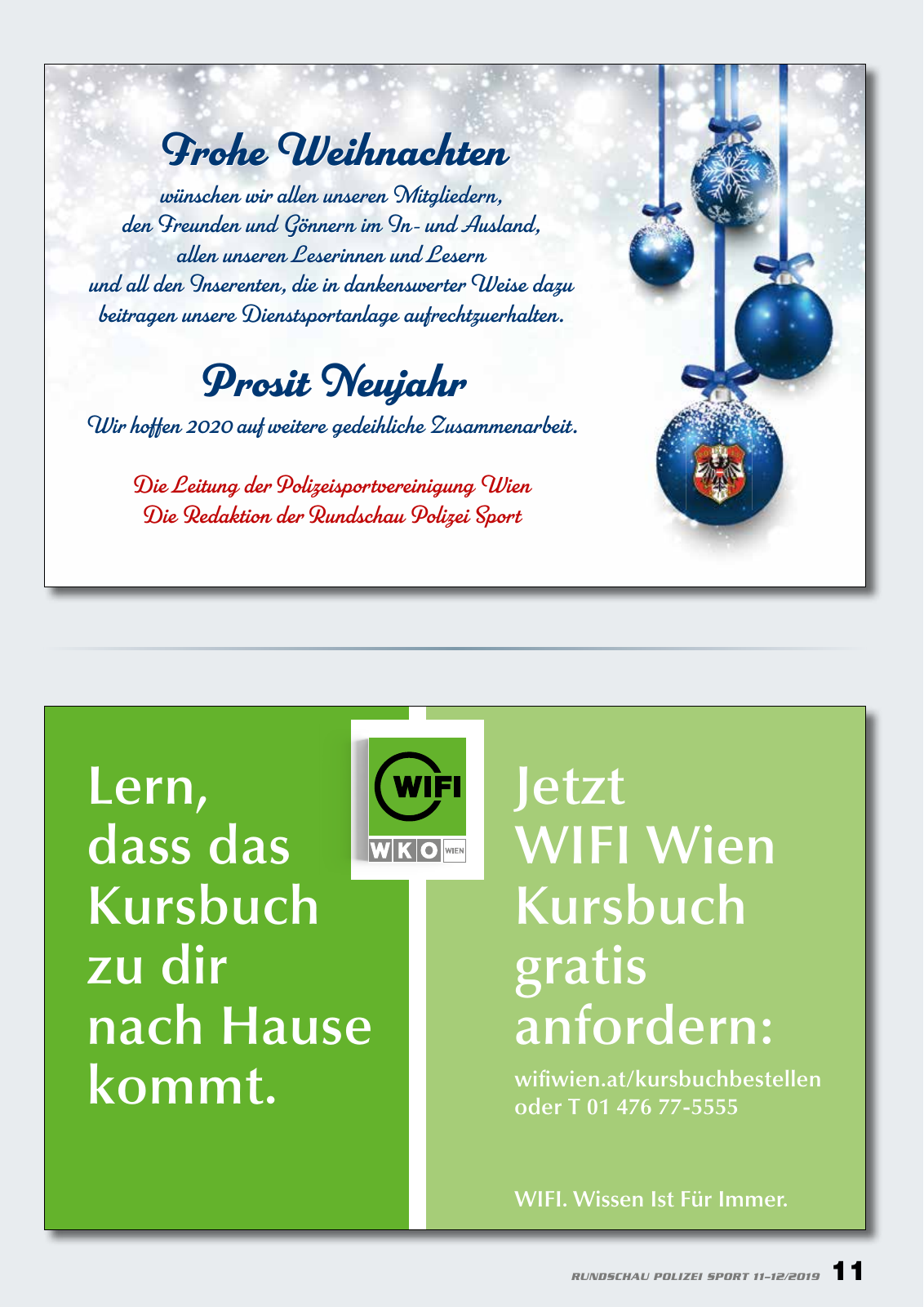 Vorschau Rundschau Polizei Sport 11-12/2019 Seite 11