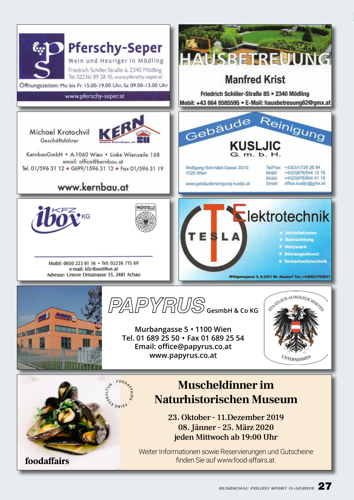 Vorschau Rundschau Polizei Sport 11-12/2019 Seite 27