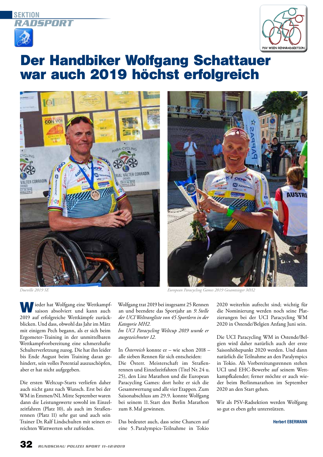 Vorschau Rundschau Polizei Sport 11-12/2019 Seite 32