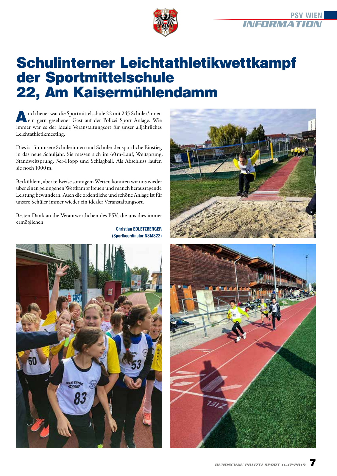Vorschau Rundschau Polizei Sport 11-12/2019 Seite 7