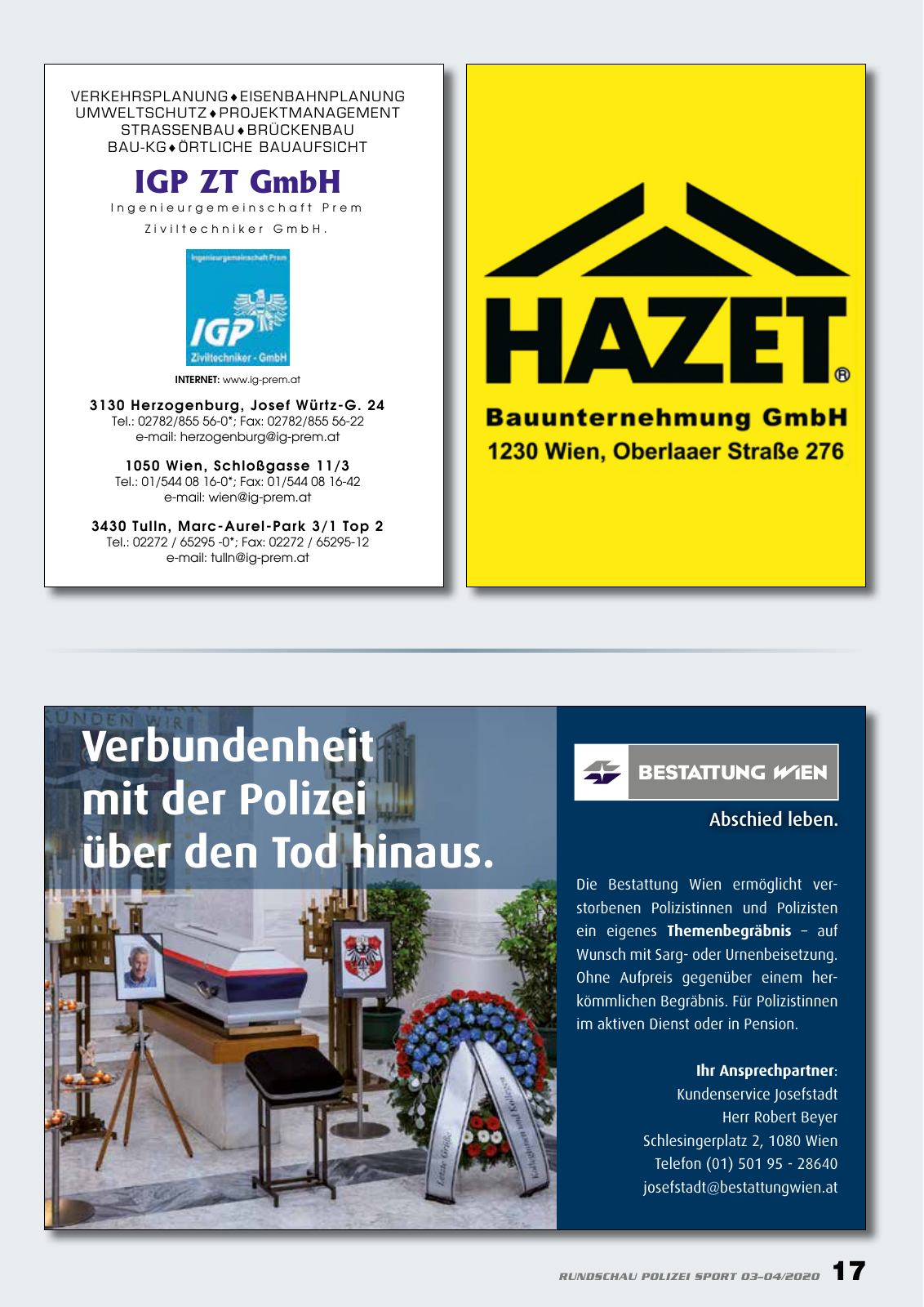 Vorschau Rundschau Polizei Sport 03-04/2020 Seite 17