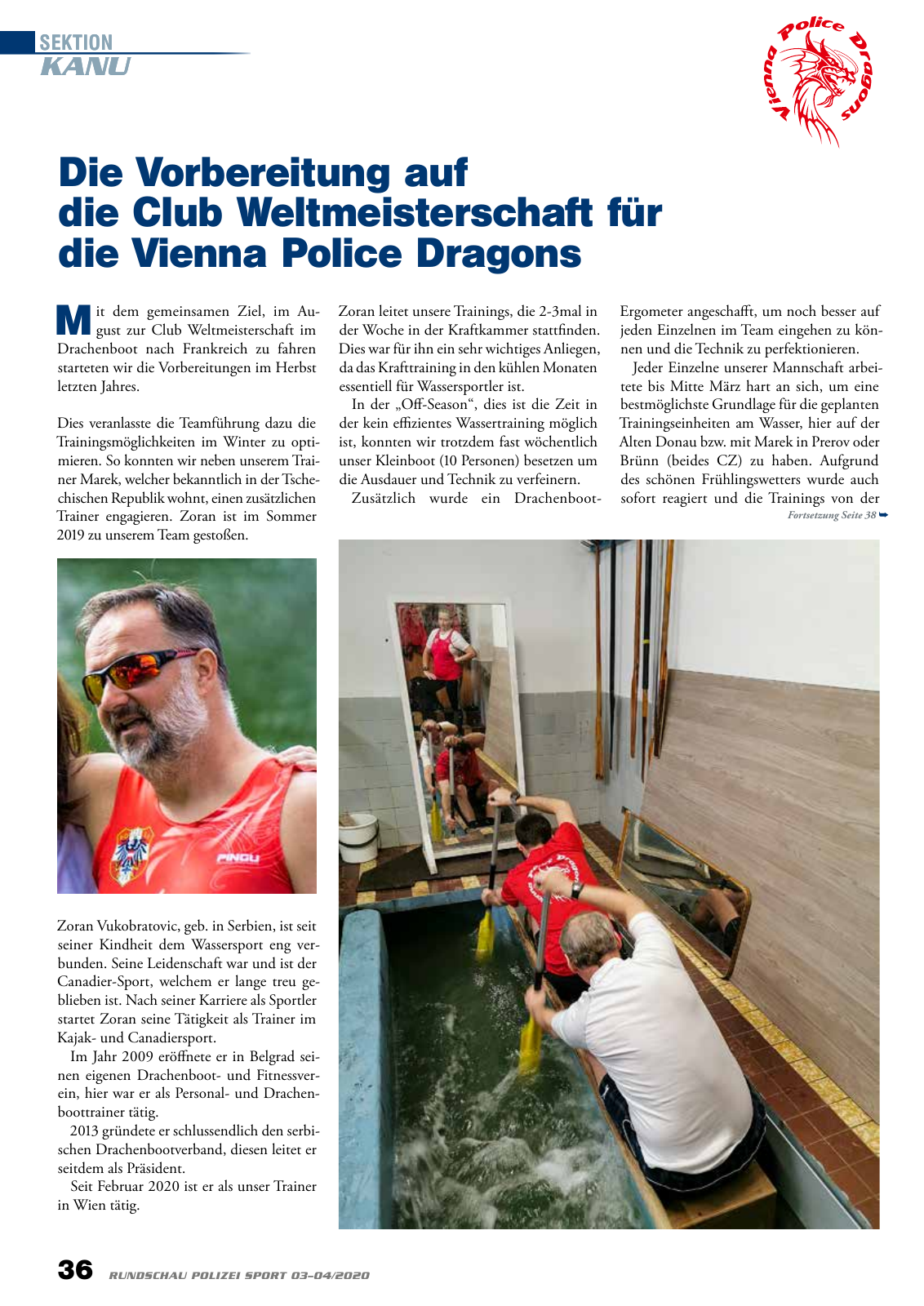 Vorschau Rundschau Polizei Sport 03-04/2020 Seite 36