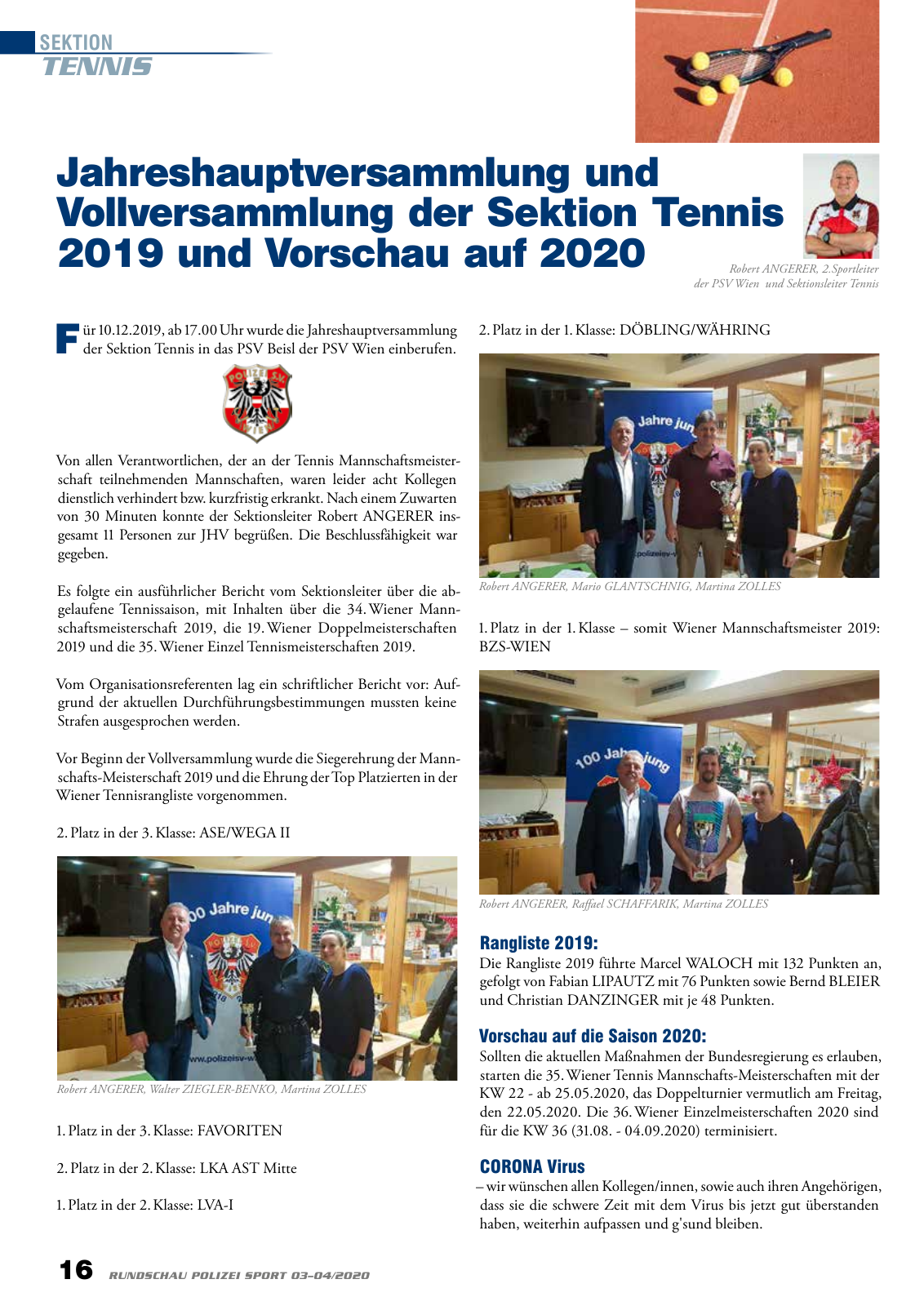 Vorschau Rundschau Polizei Sport 03-04/2020 Seite 16