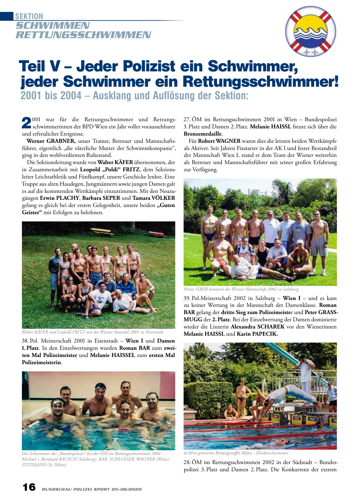 Vorschau Rundschau Polizei Sport 05-06/2020 Seite 16