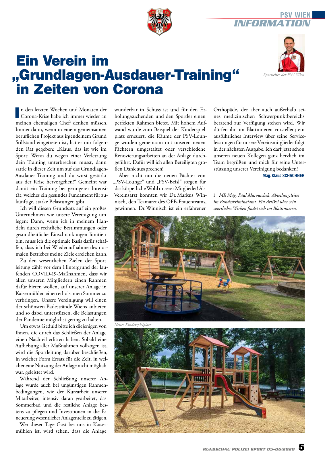 Vorschau Rundschau Polizei Sport 05-06/2020 Seite 5