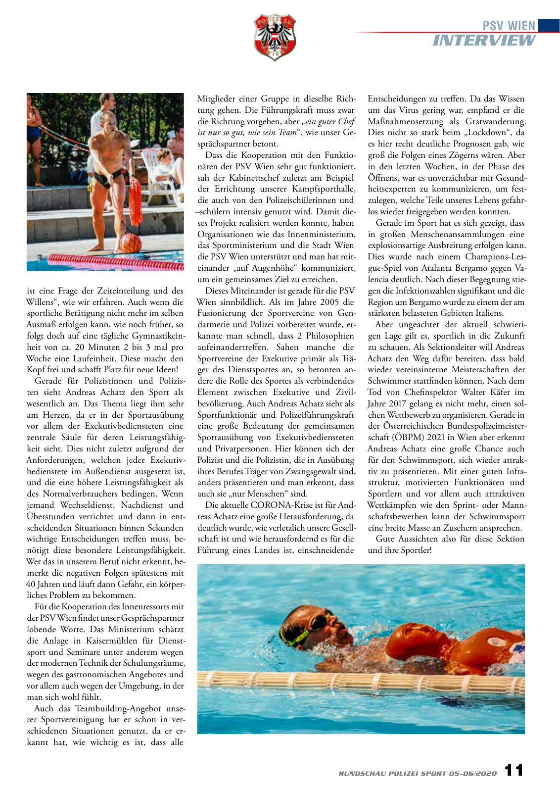 Vorschau Rundschau Polizei Sport 05-06/2020 Seite 11