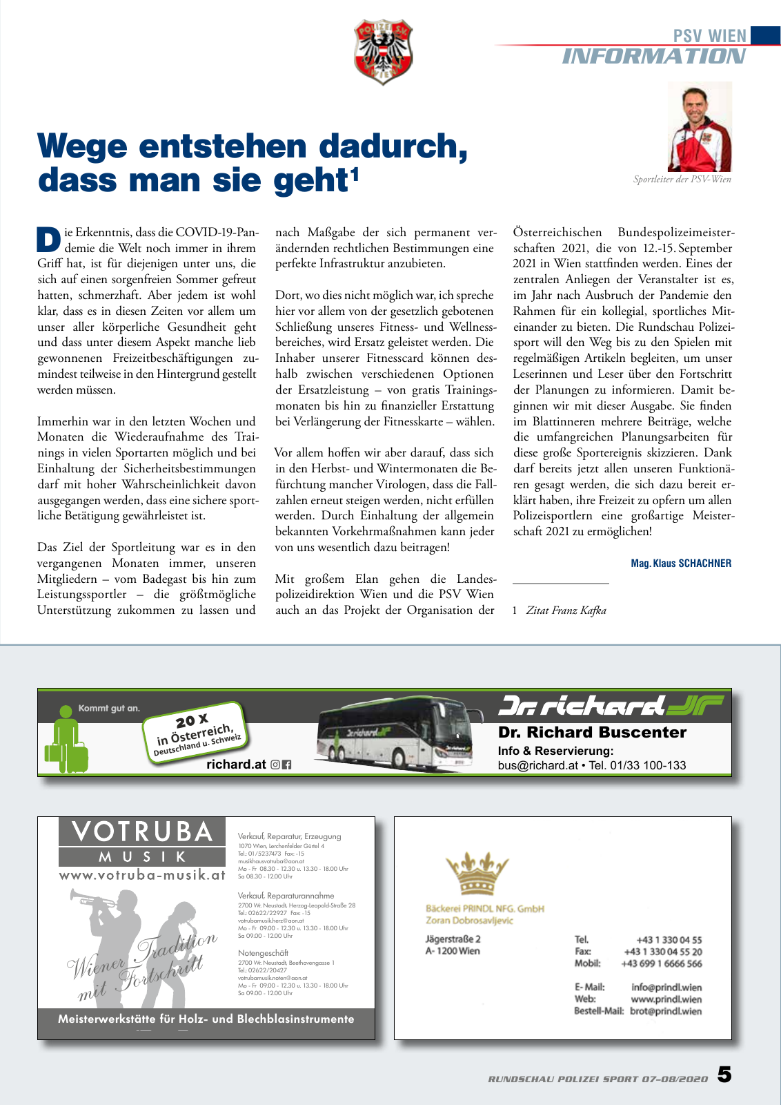 Vorschau Rundschau Polizei Sport 07-08/2020 Seite 5