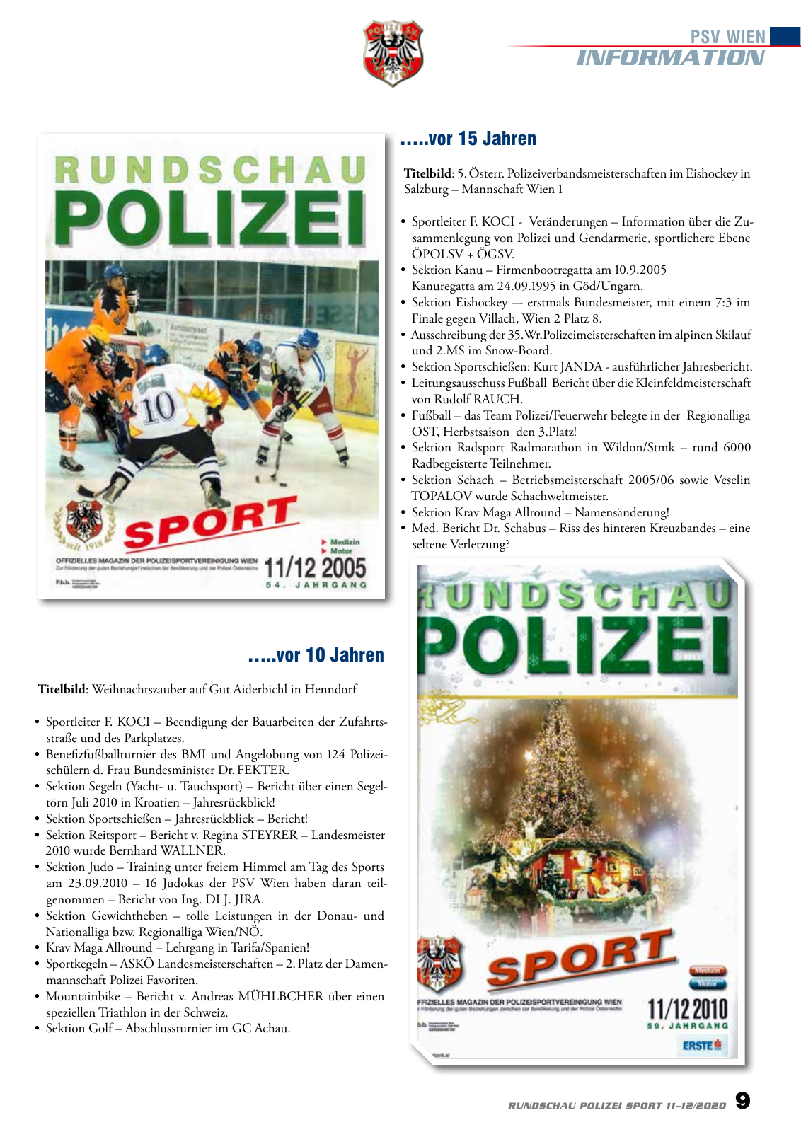 Vorschau Rundschau Polizei Sport 11-12/2020 Seite 9