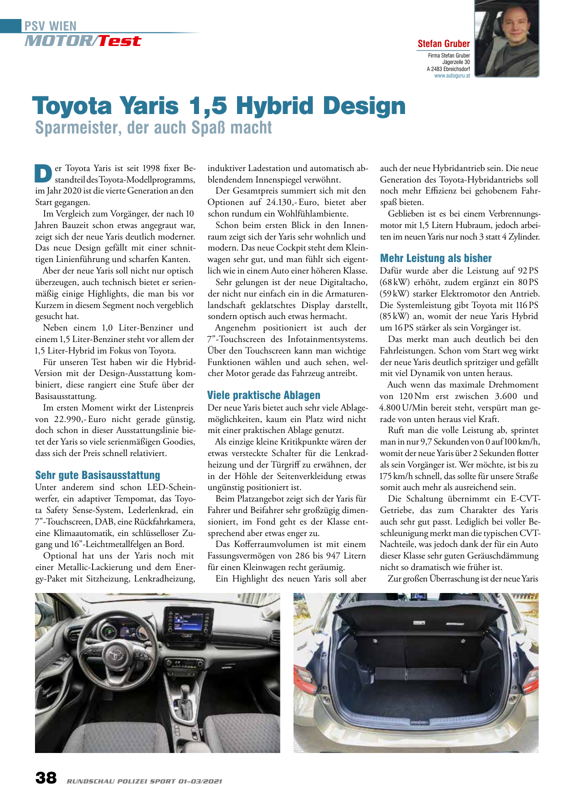 Vorschau Rundschau Polizei Sport 01-03/2021 Seite 38