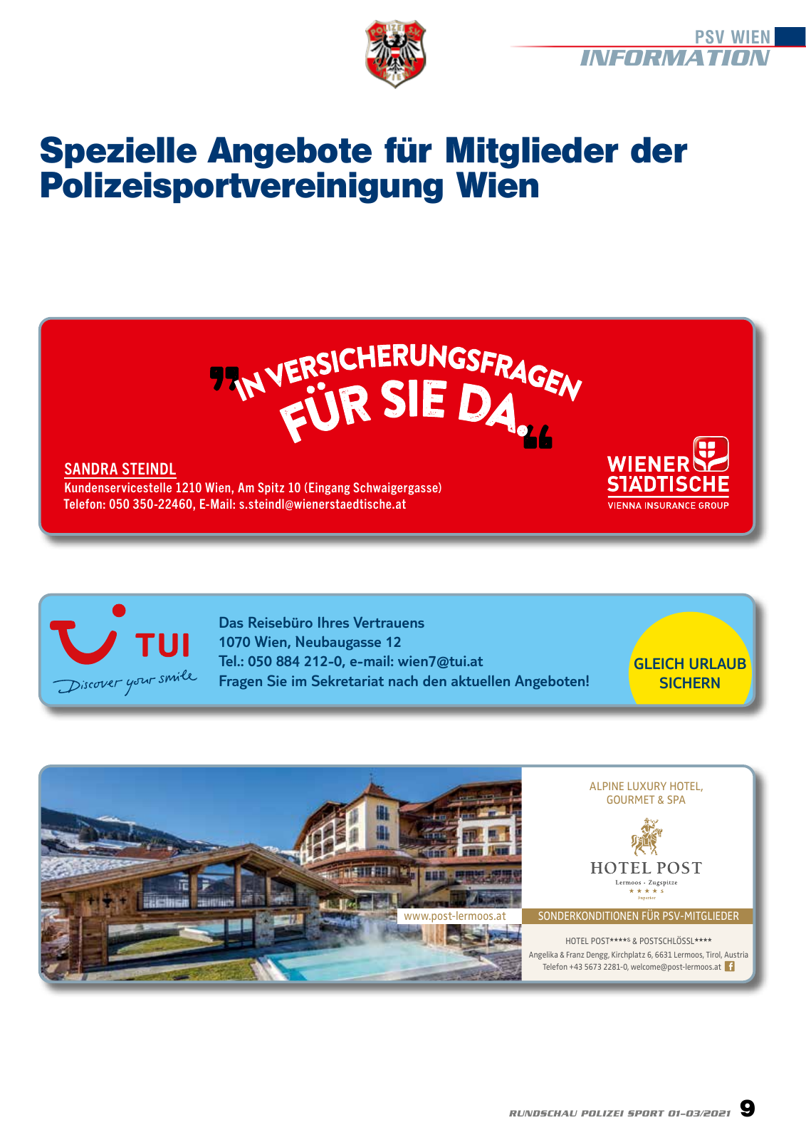 Vorschau Rundschau Polizei Sport 01-03/2021 Seite 9