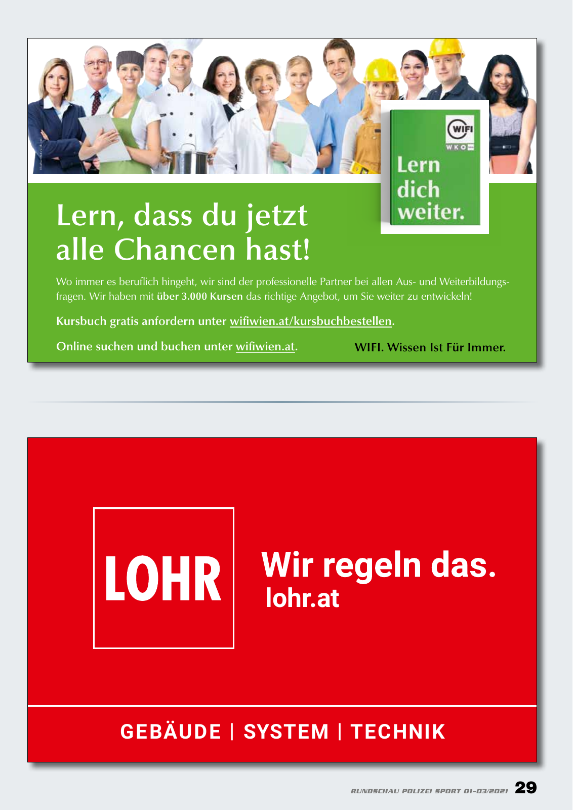 Vorschau Rundschau Polizei Sport 01-03/2021 Seite 29