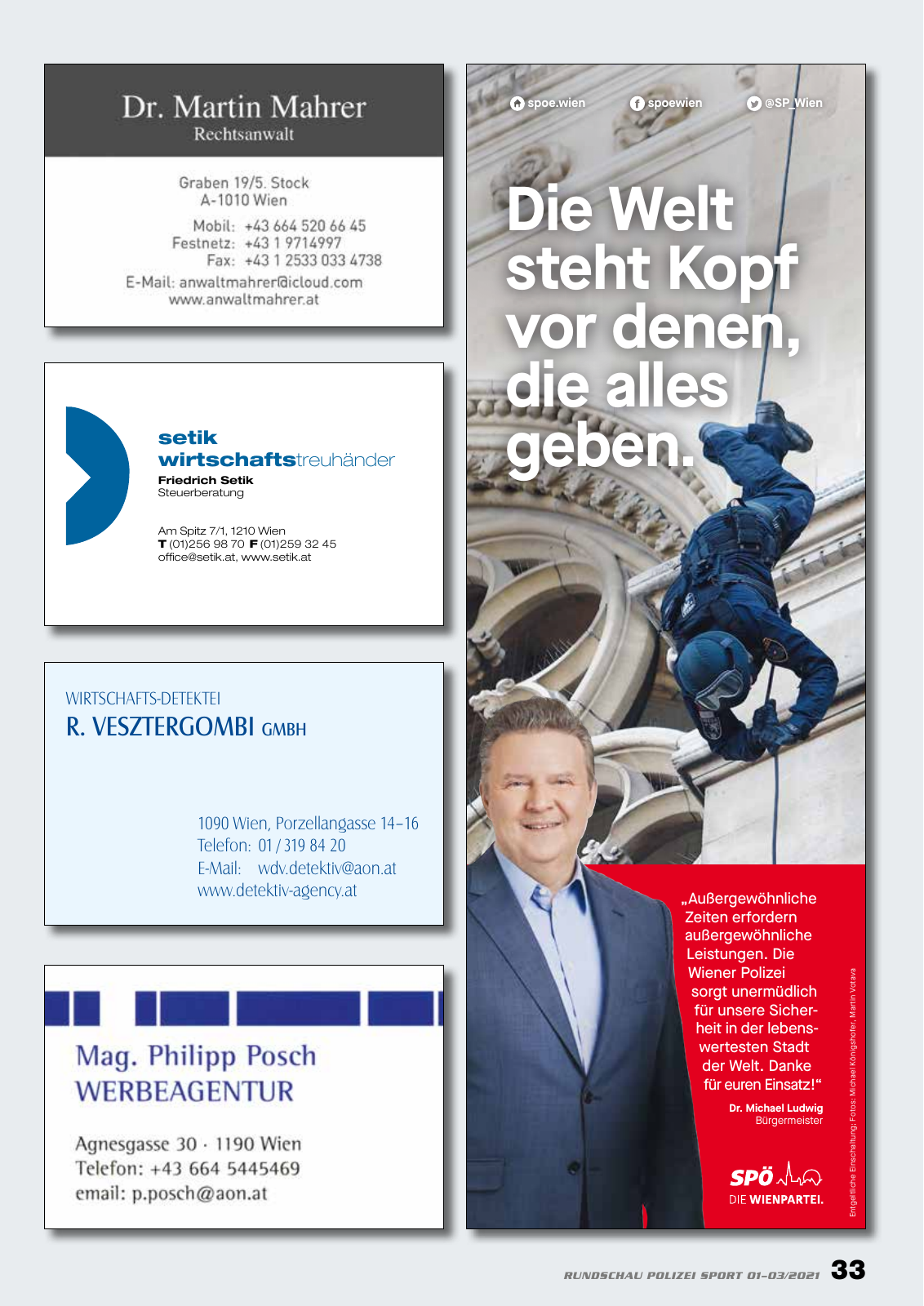 Vorschau Rundschau Polizei Sport 01-03/2021 Seite 33