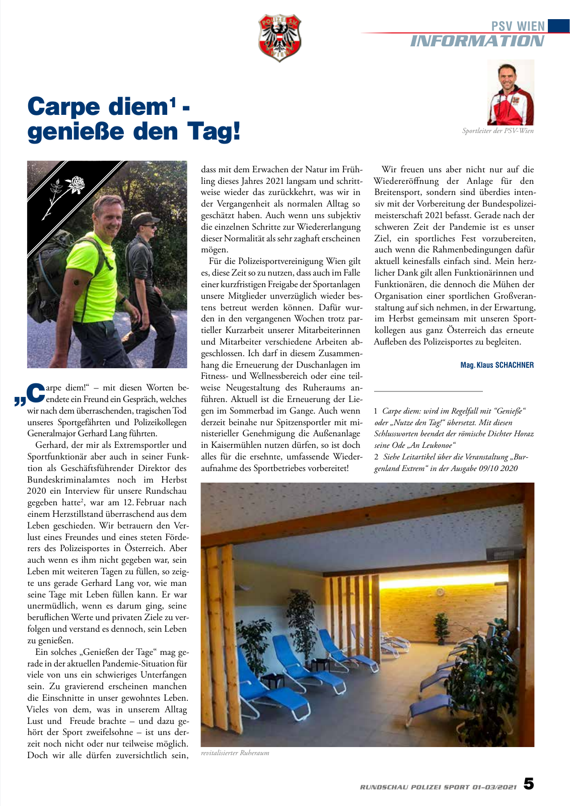 Vorschau Rundschau Polizei Sport 01-03/2021 Seite 5