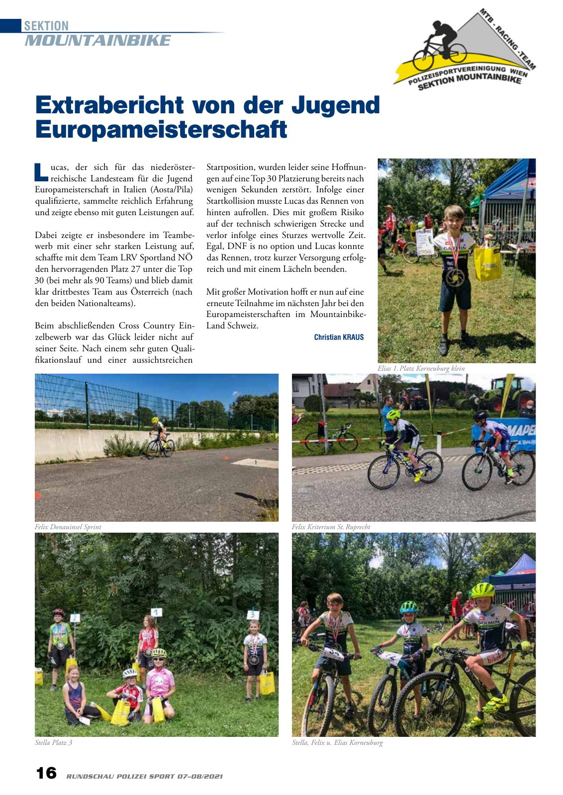 Vorschau Rundschau Polizei Sport 07-08/2021 Seite 16
