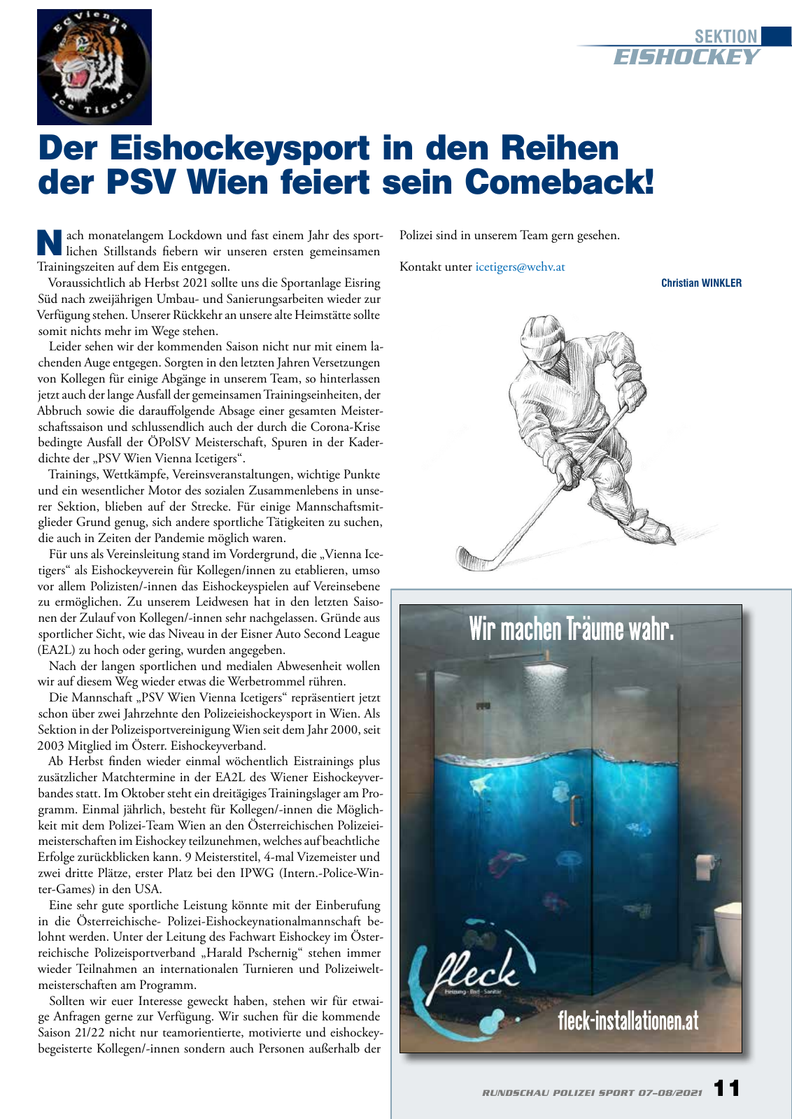 Vorschau Rundschau Polizei Sport 07-08/2021 Seite 11