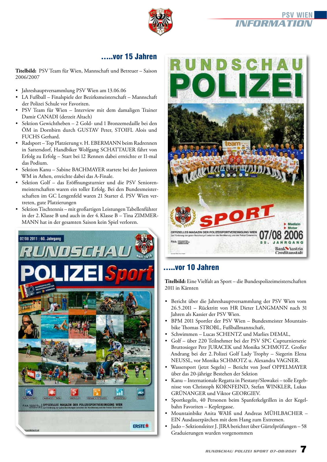 Vorschau Rundschau Polizei Sport 07-08/2021 Seite 7