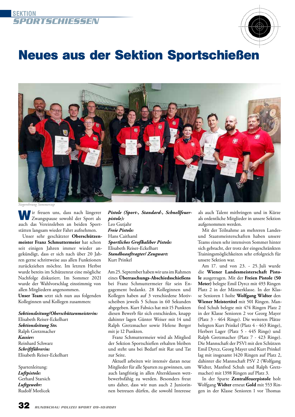 Vorschau Rundschau Polizei Sport 09-10/2021 Seite 32