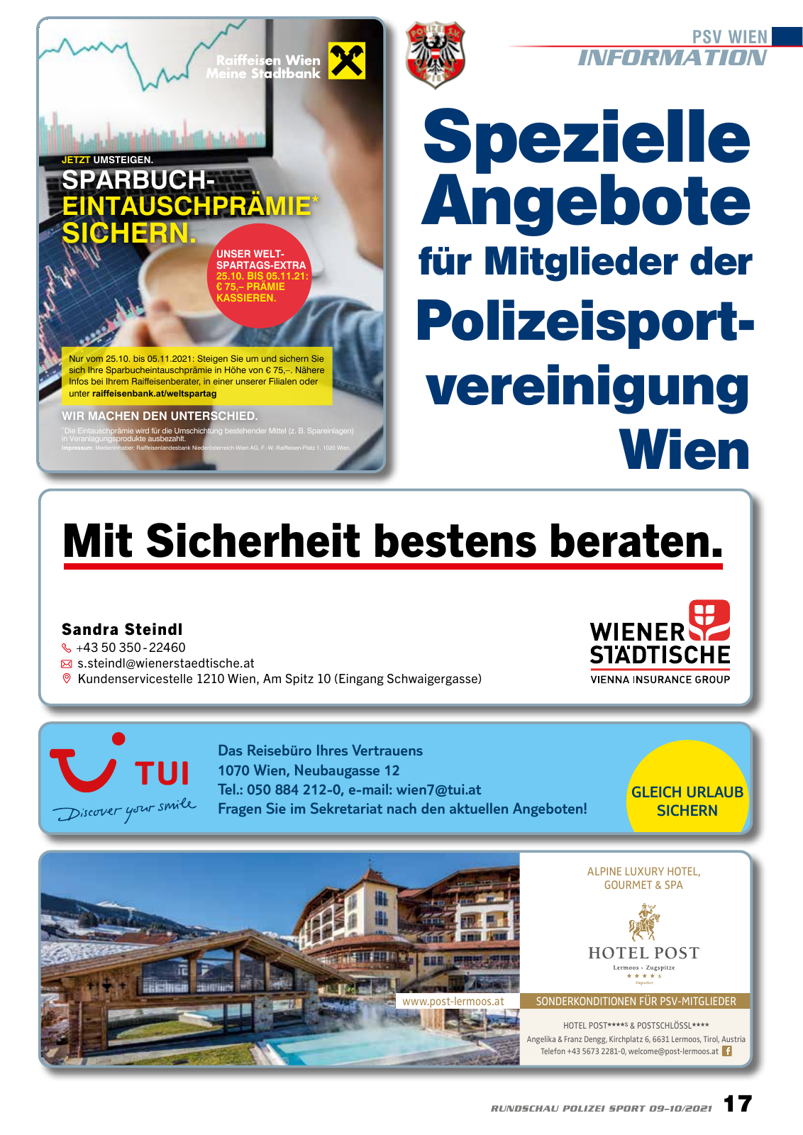 Vorschau Rundschau Polizei Sport 09-10/2021 Seite 17