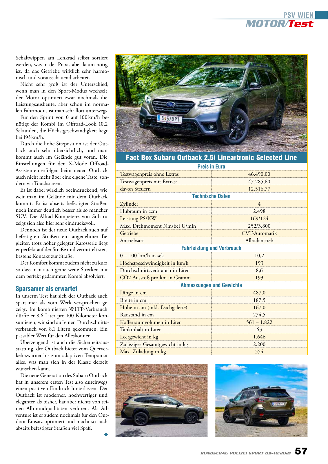 Vorschau Rundschau Polizei Sport 09-10/2021 Seite 57