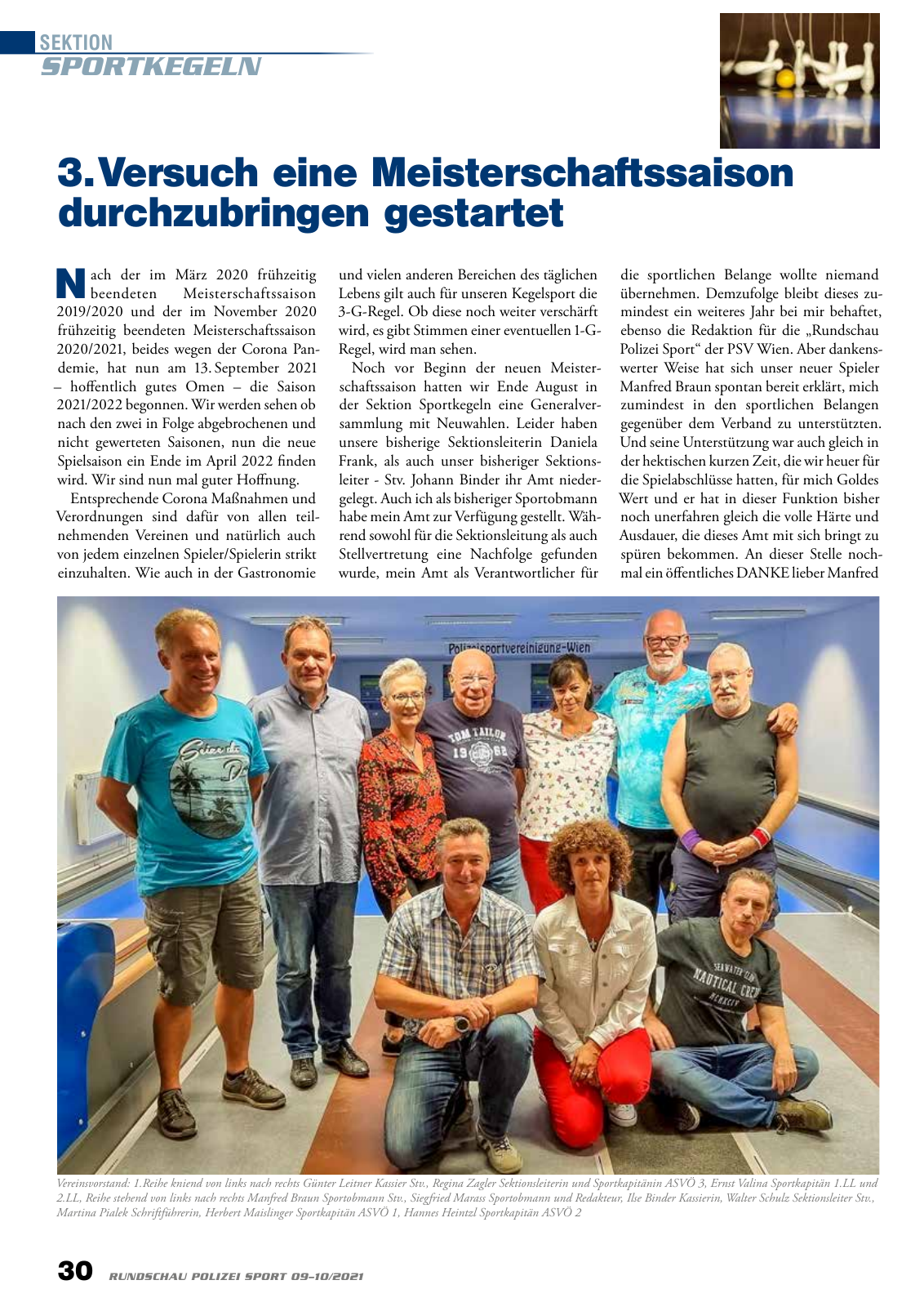 Vorschau Rundschau Polizei Sport 09-10/2021 Seite 30