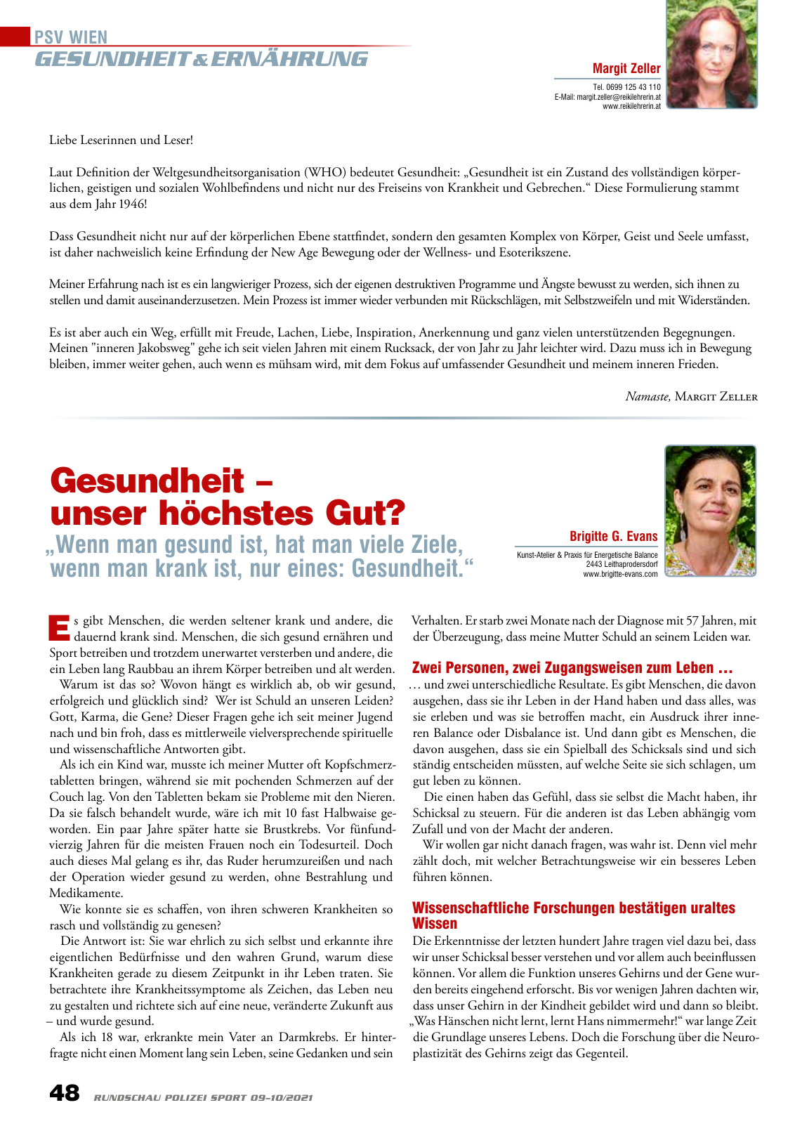 Vorschau Rundschau Polizei Sport 09-10/2021 Seite 48