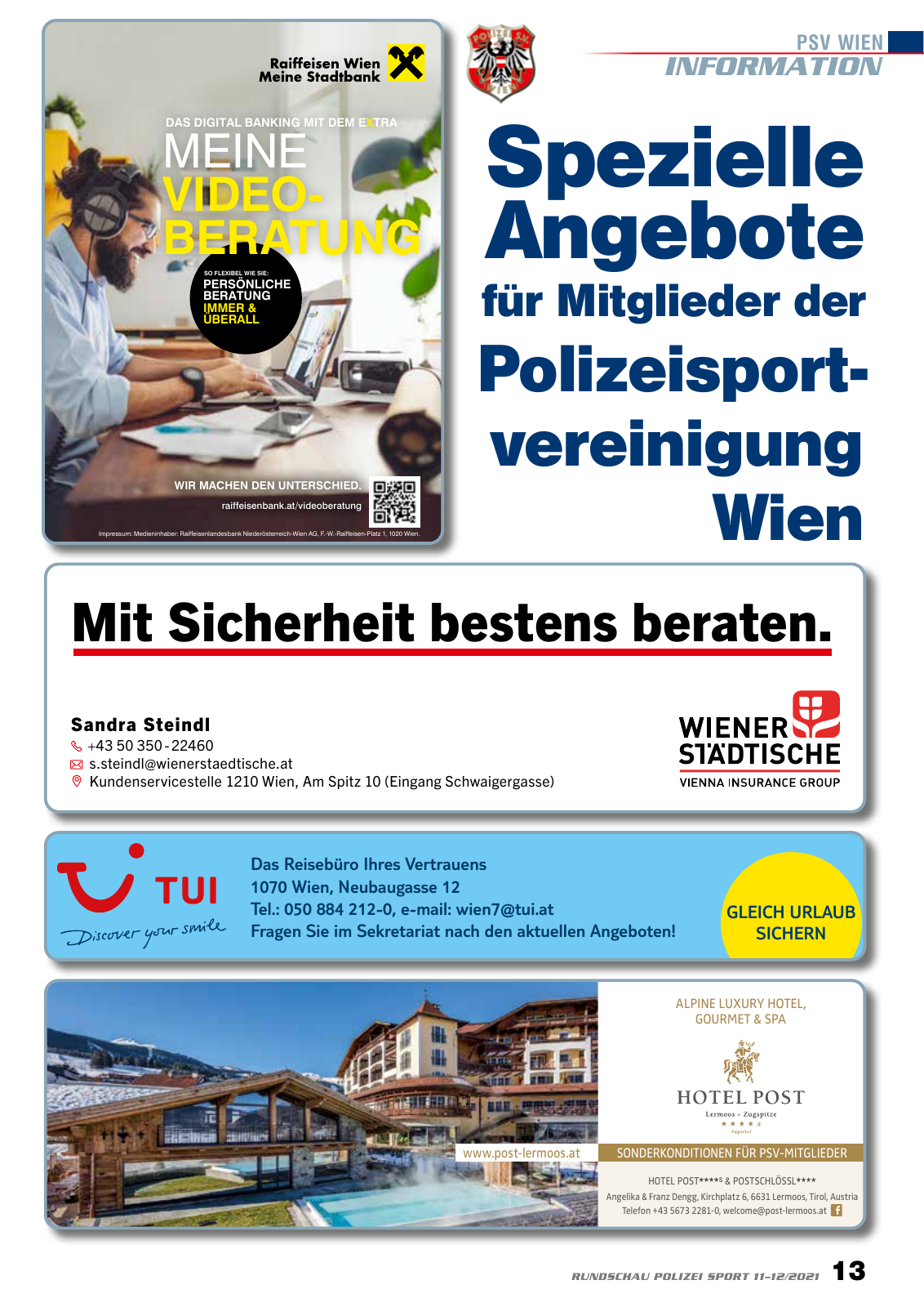 Vorschau Rundschau Polizei Sport 11-12/2021 Seite 13