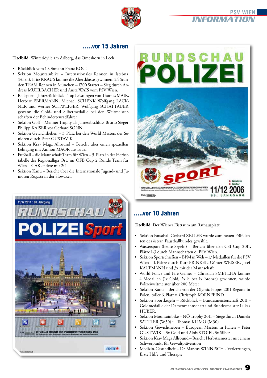 Vorschau Rundschau Polizei Sport 11-12/2021 Seite 9