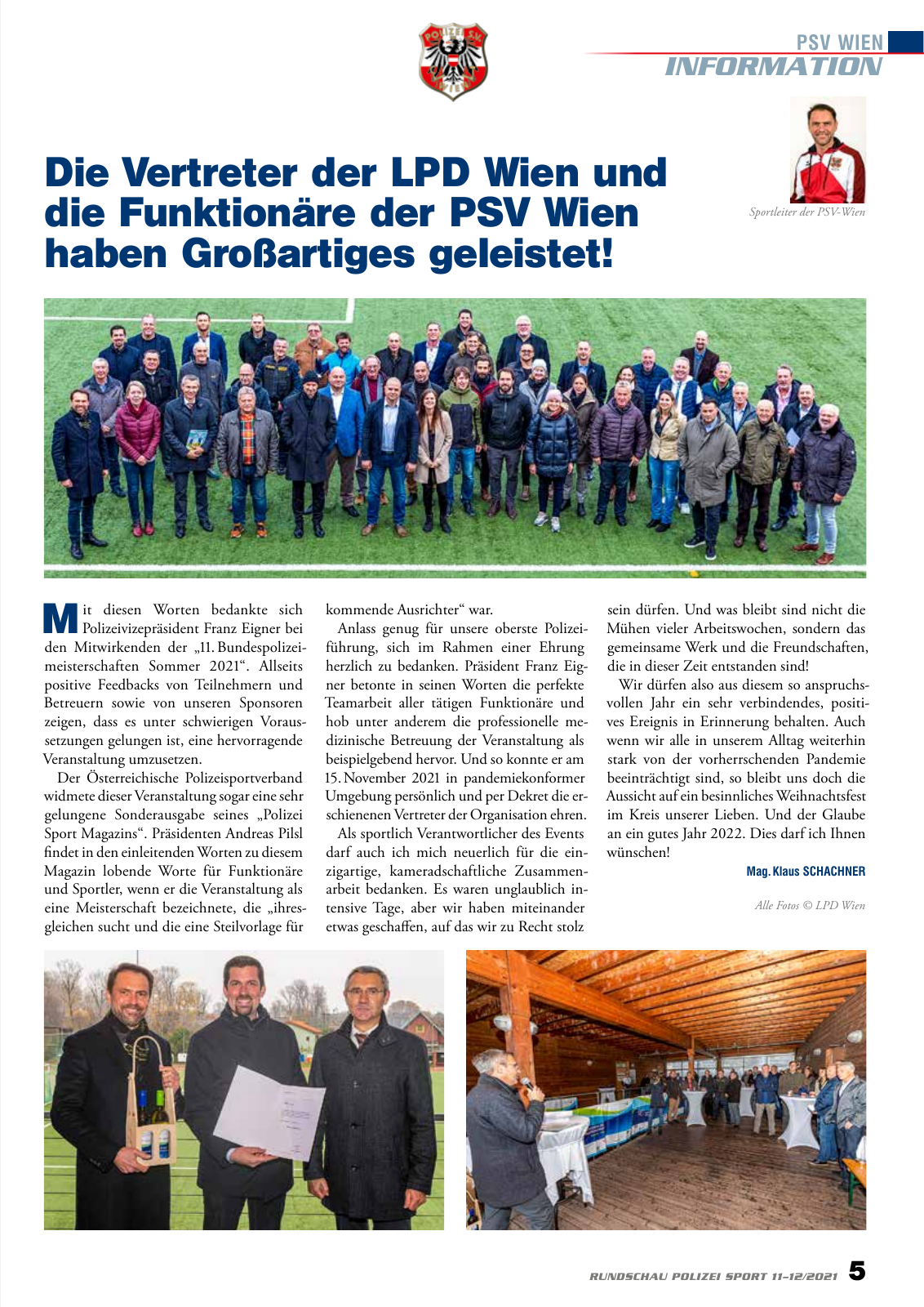 Vorschau Rundschau Polizei Sport 11-12/2021 Seite 5