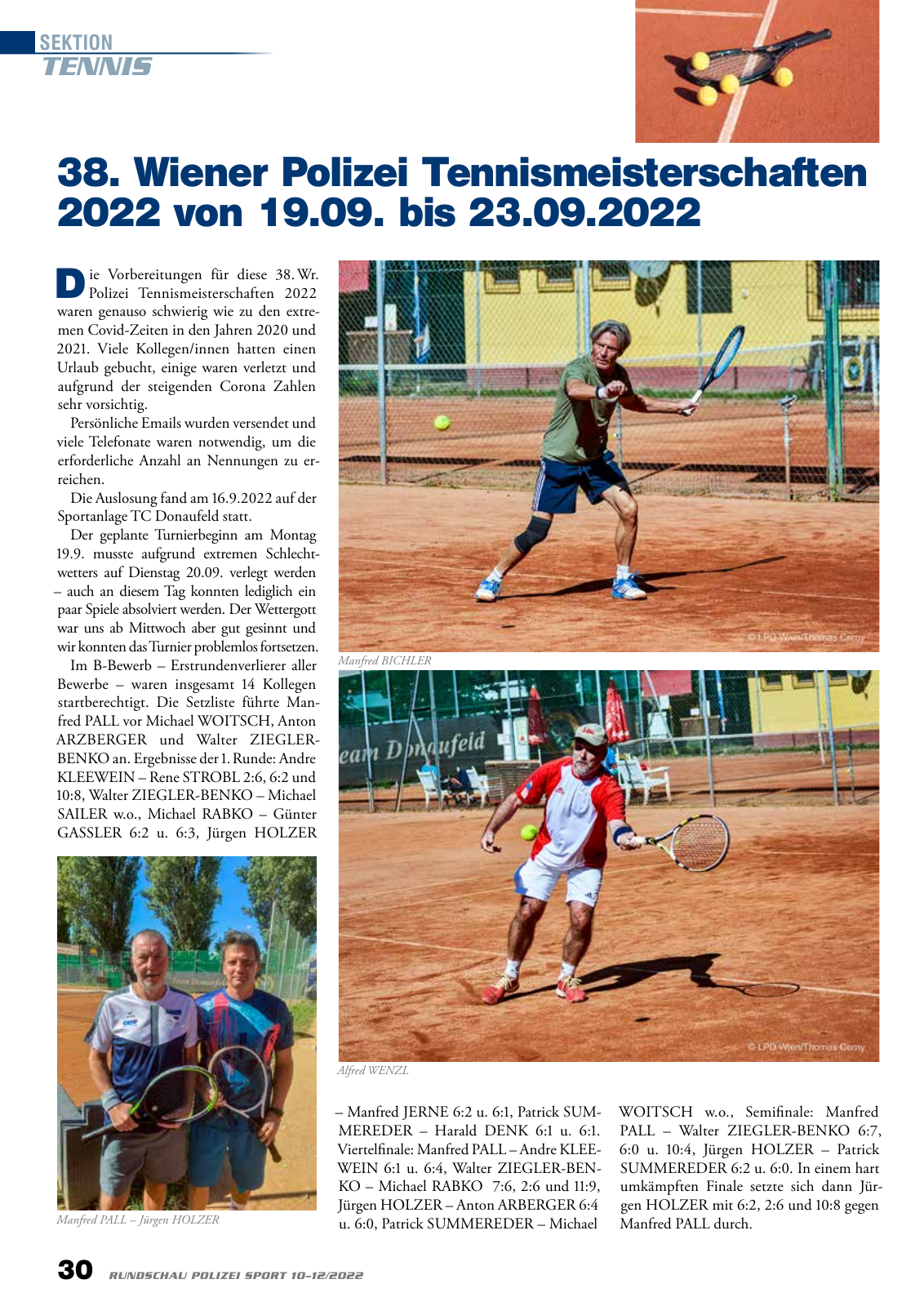 Vorschau Rundschau Polizei Sport 10-12/2022 Seite 30