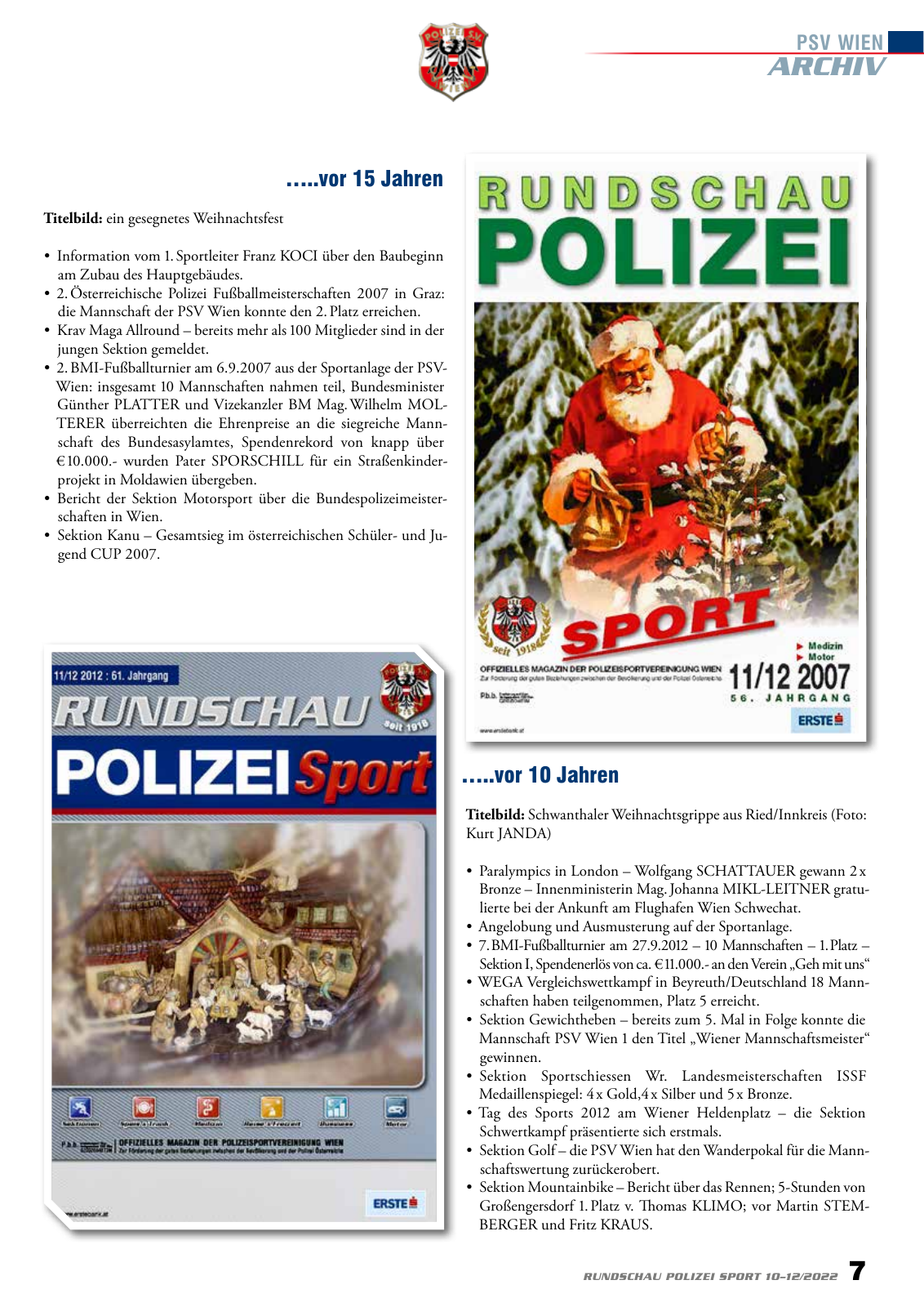 Vorschau Rundschau Polizei Sport 10-12/2022 Seite 7