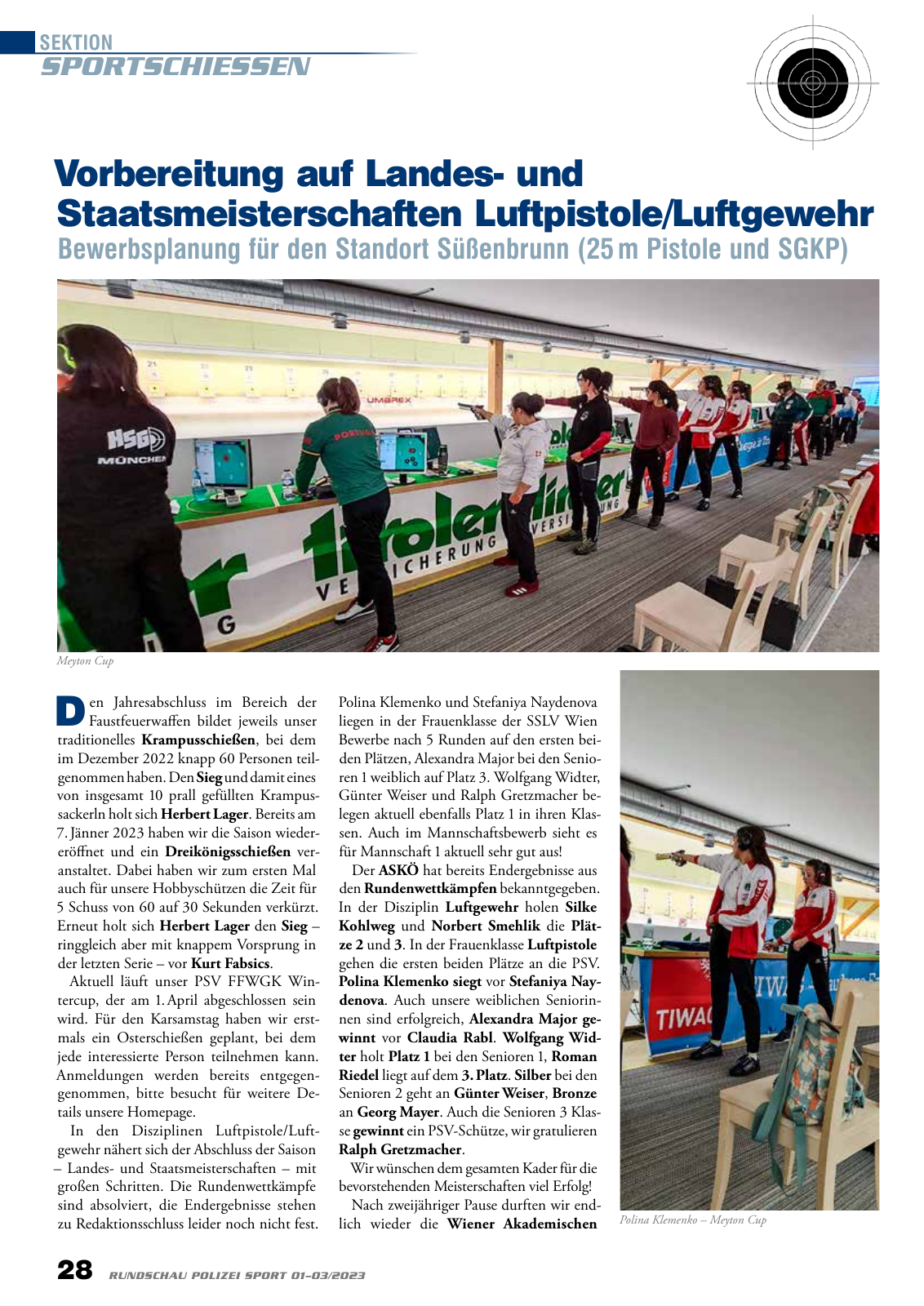 Vorschau Rundschau Polizei Sport 01-03/2023 Seite 28
