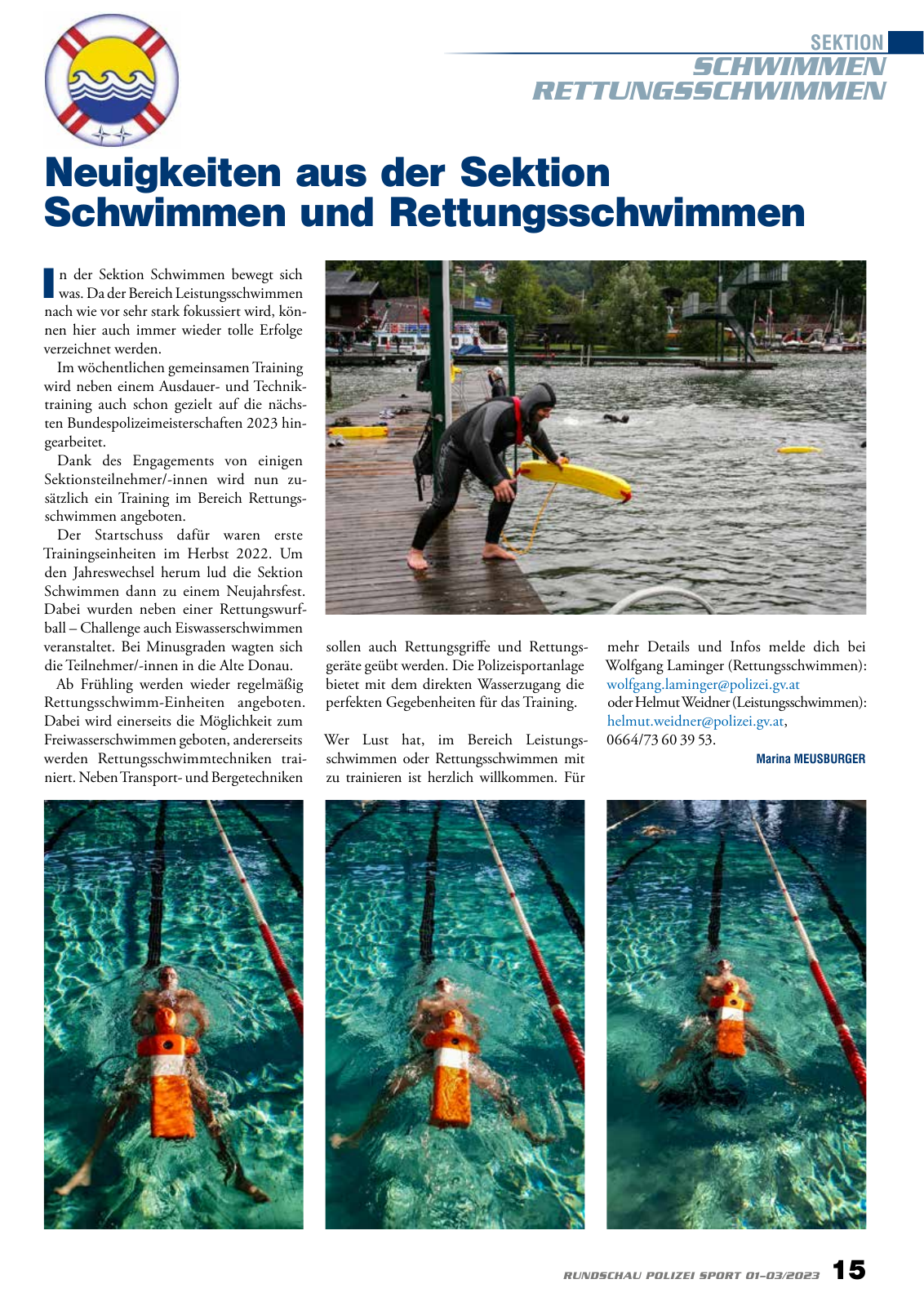Vorschau Rundschau Polizei Sport 01-03/2023 Seite 15
