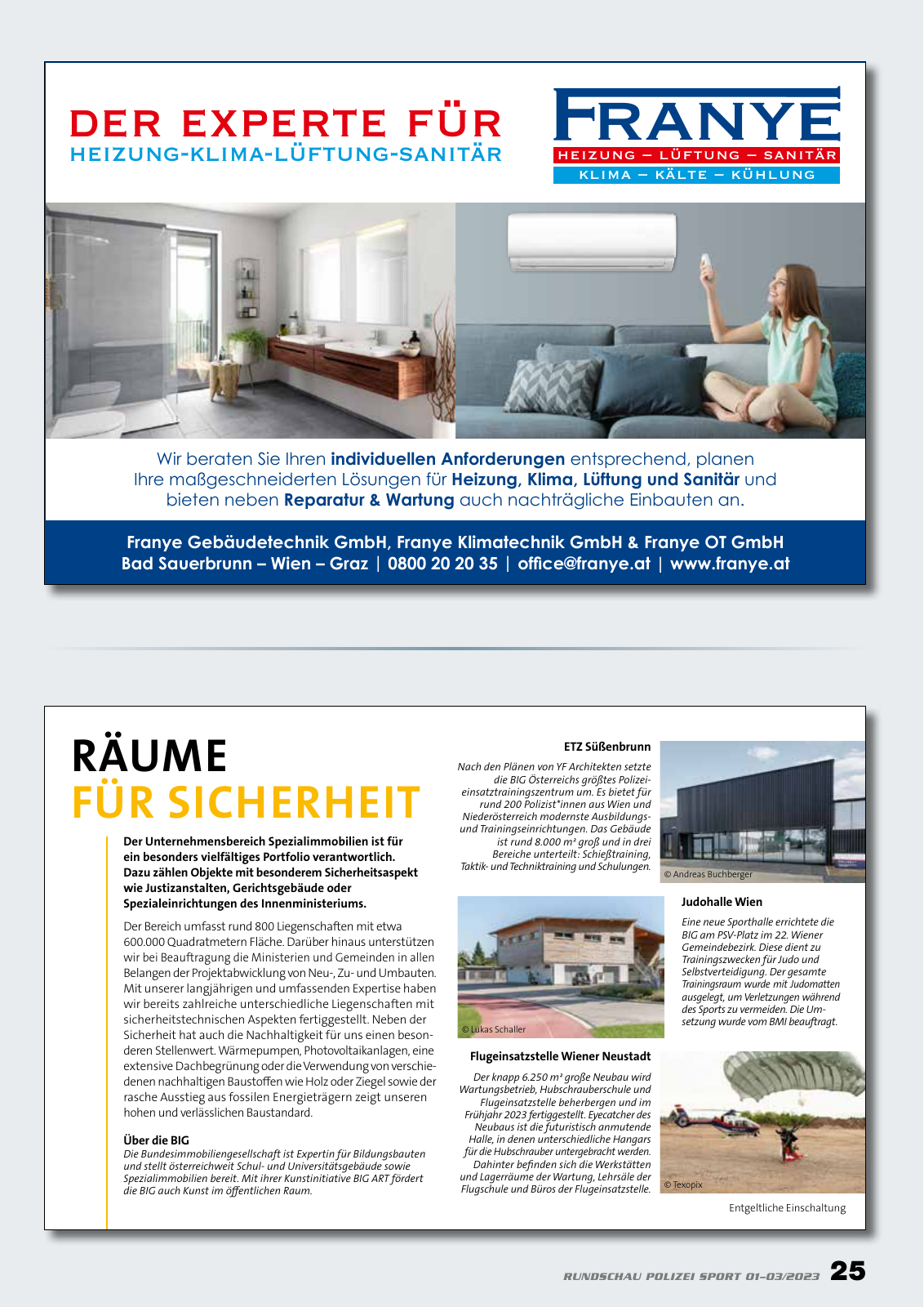 Vorschau Rundschau Polizei Sport 01-03/2023 Seite 25