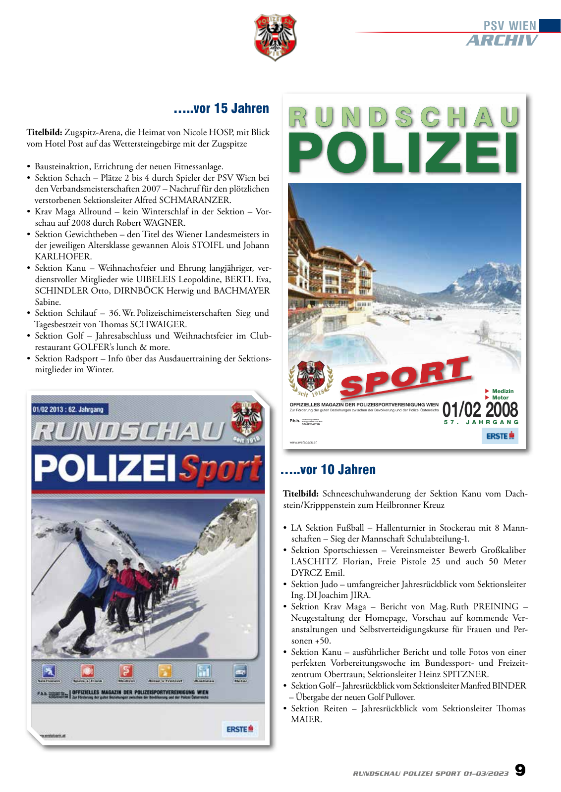 Vorschau Rundschau Polizei Sport 01-03/2023 Seite 9