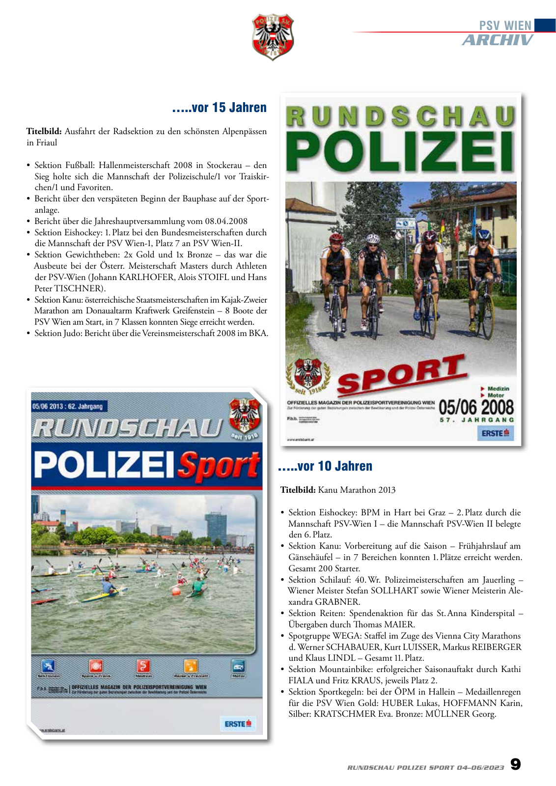 Vorschau Rundschau Polizei Sport 04-06/2023 Seite 9