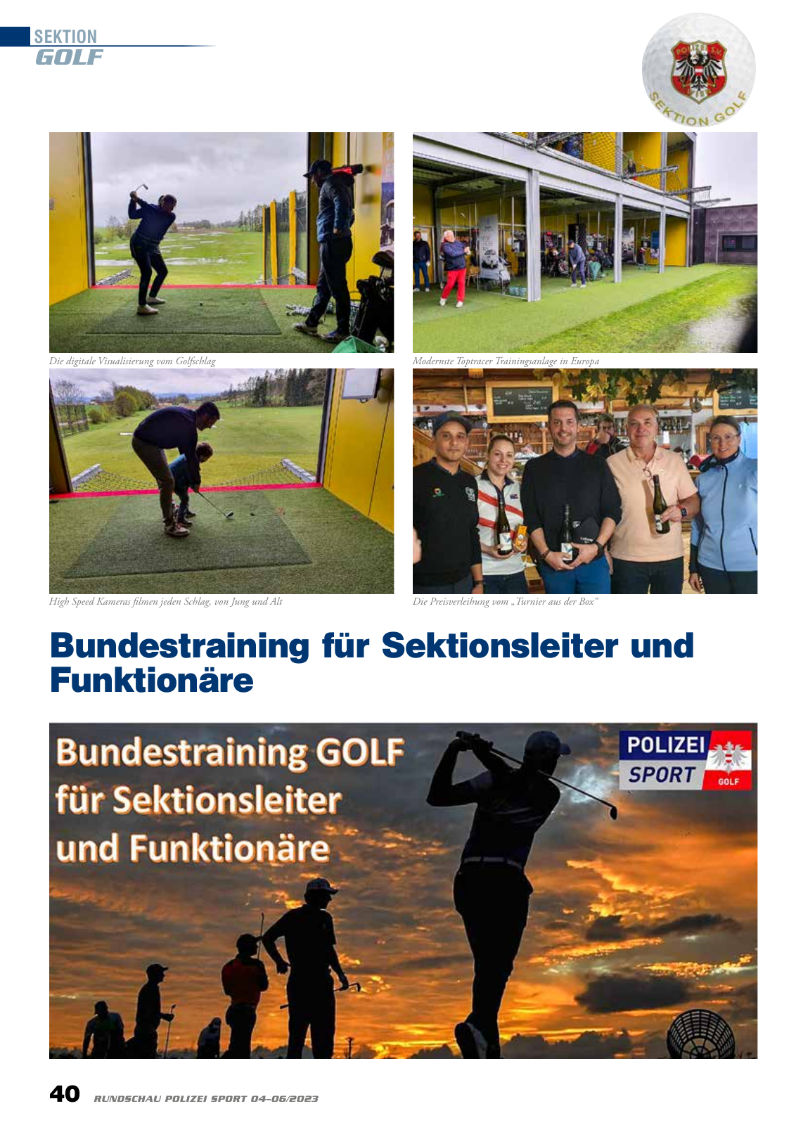 Vorschau Rundschau Polizei Sport 04-06/2023 Seite 40