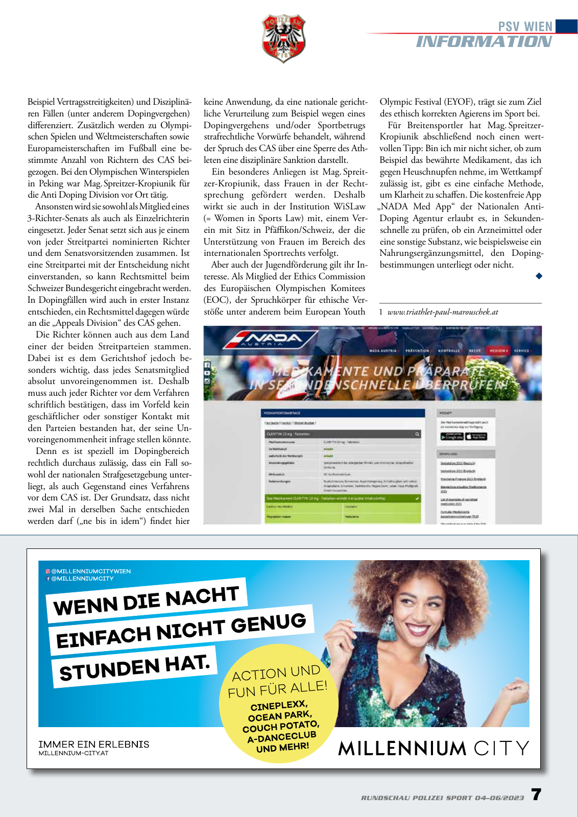 Vorschau Rundschau Polizei Sport 04-06/2023 Seite 7