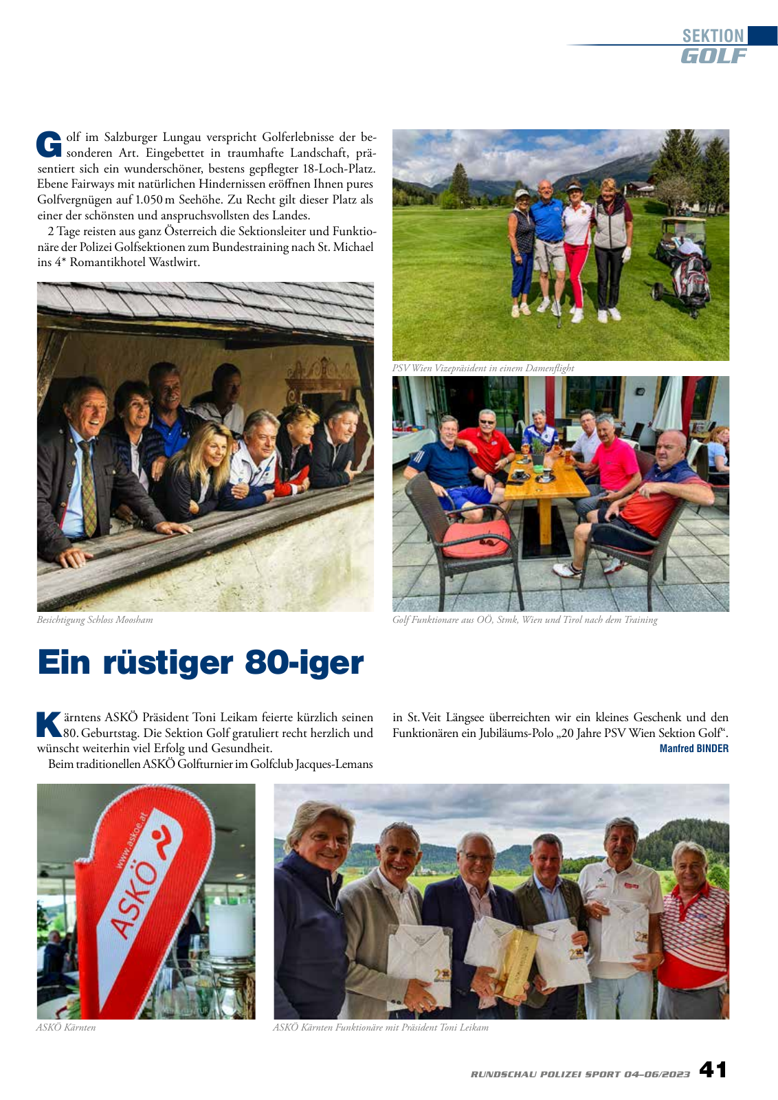 Vorschau Rundschau Polizei Sport 04-06/2023 Seite 41