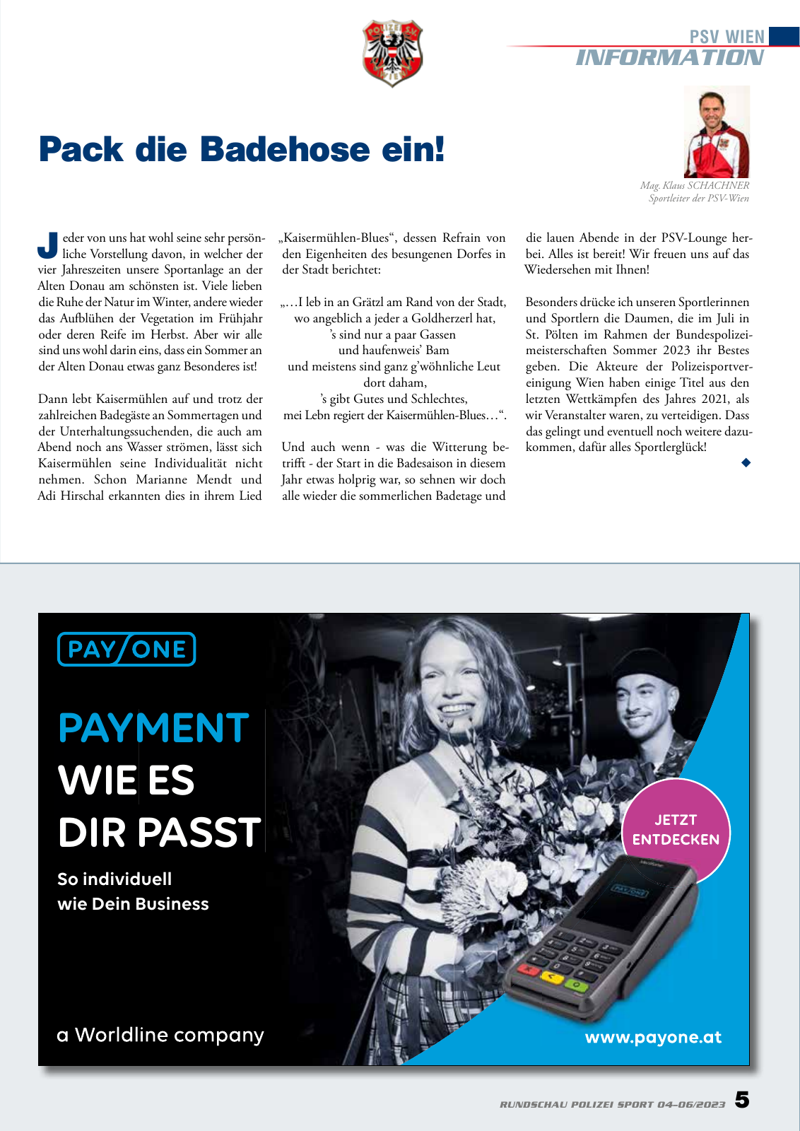 Vorschau Rundschau Polizei Sport 04-06/2023 Seite 5