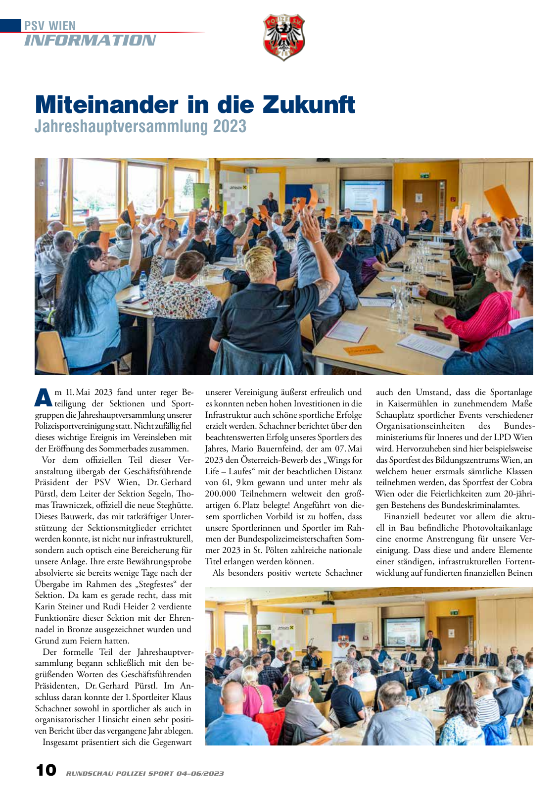 Vorschau Rundschau Polizei Sport 04-06/2023 Seite 10