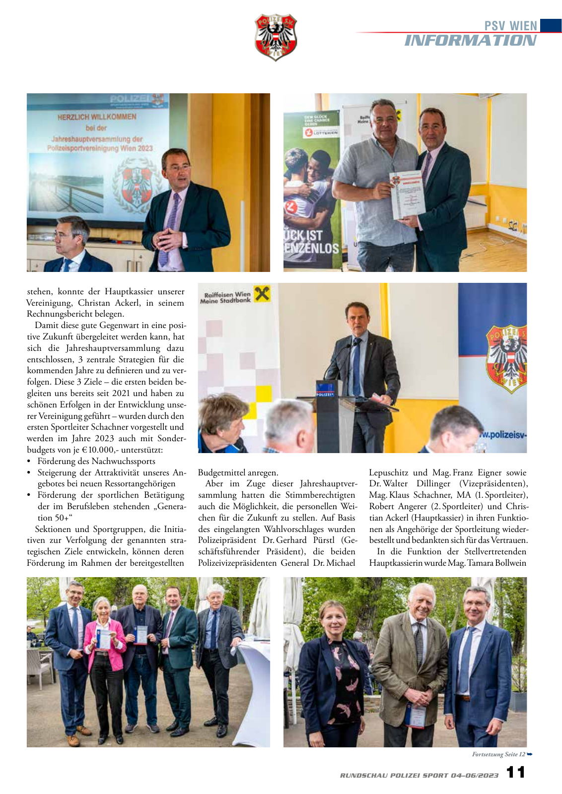 Vorschau Rundschau Polizei Sport 04-06/2023 Seite 11