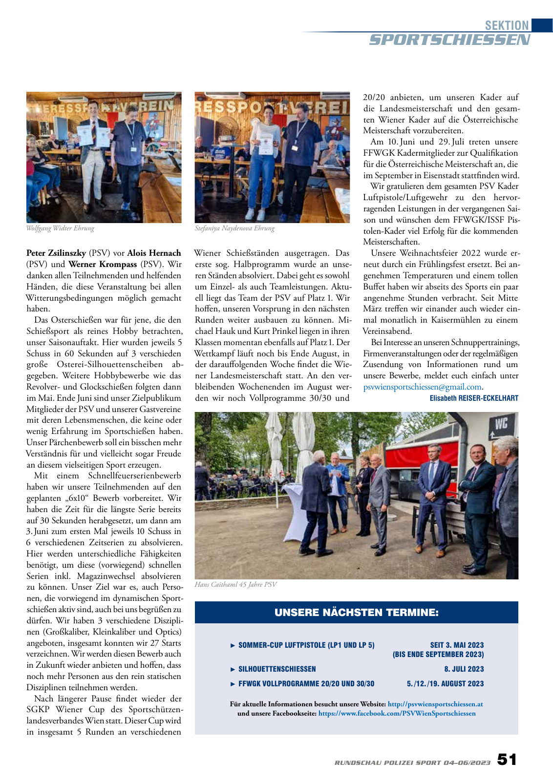 Vorschau Rundschau Polizei Sport 04-06/2023 Seite 51