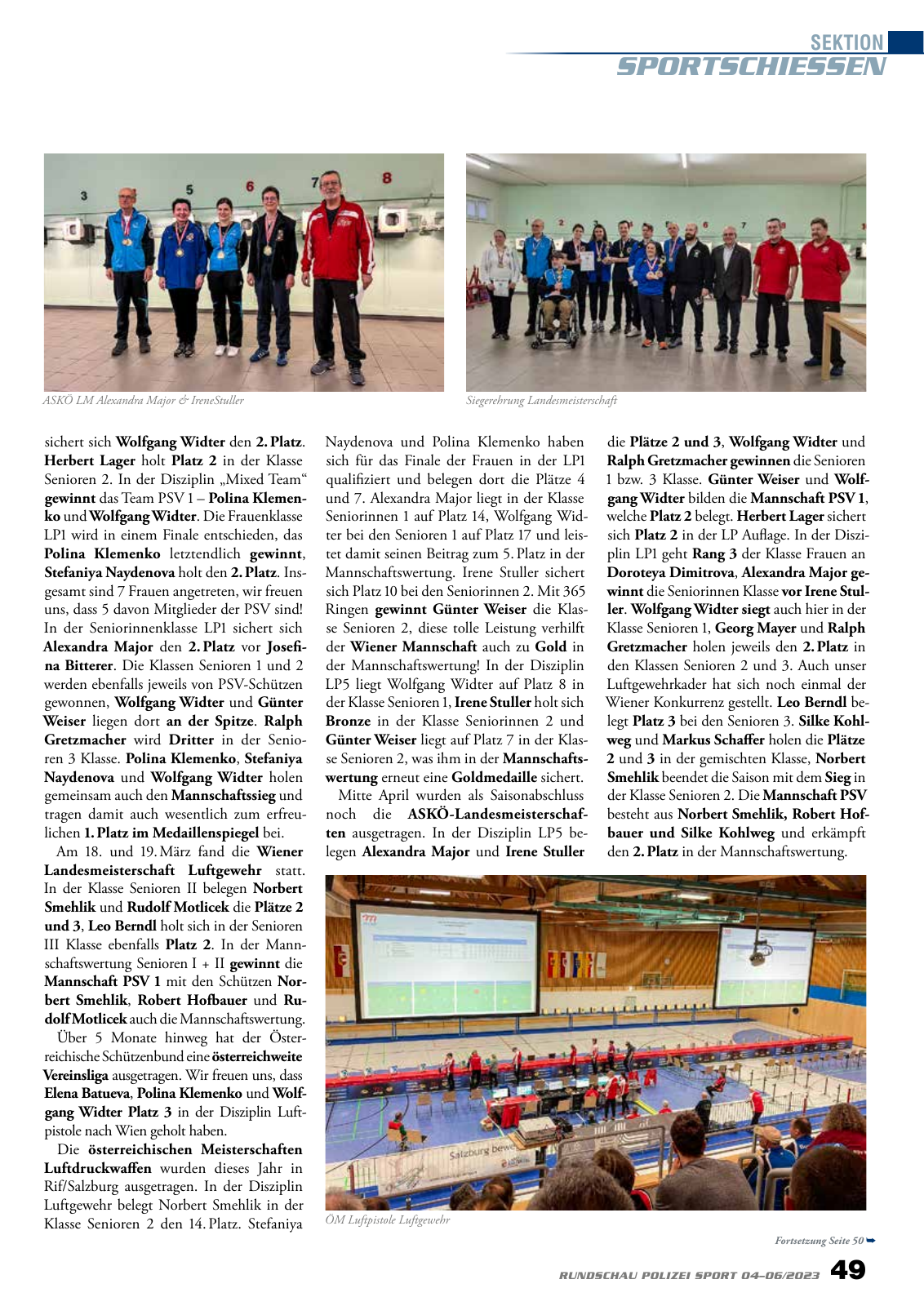 Vorschau Rundschau Polizei Sport 04-06/2023 Seite 49