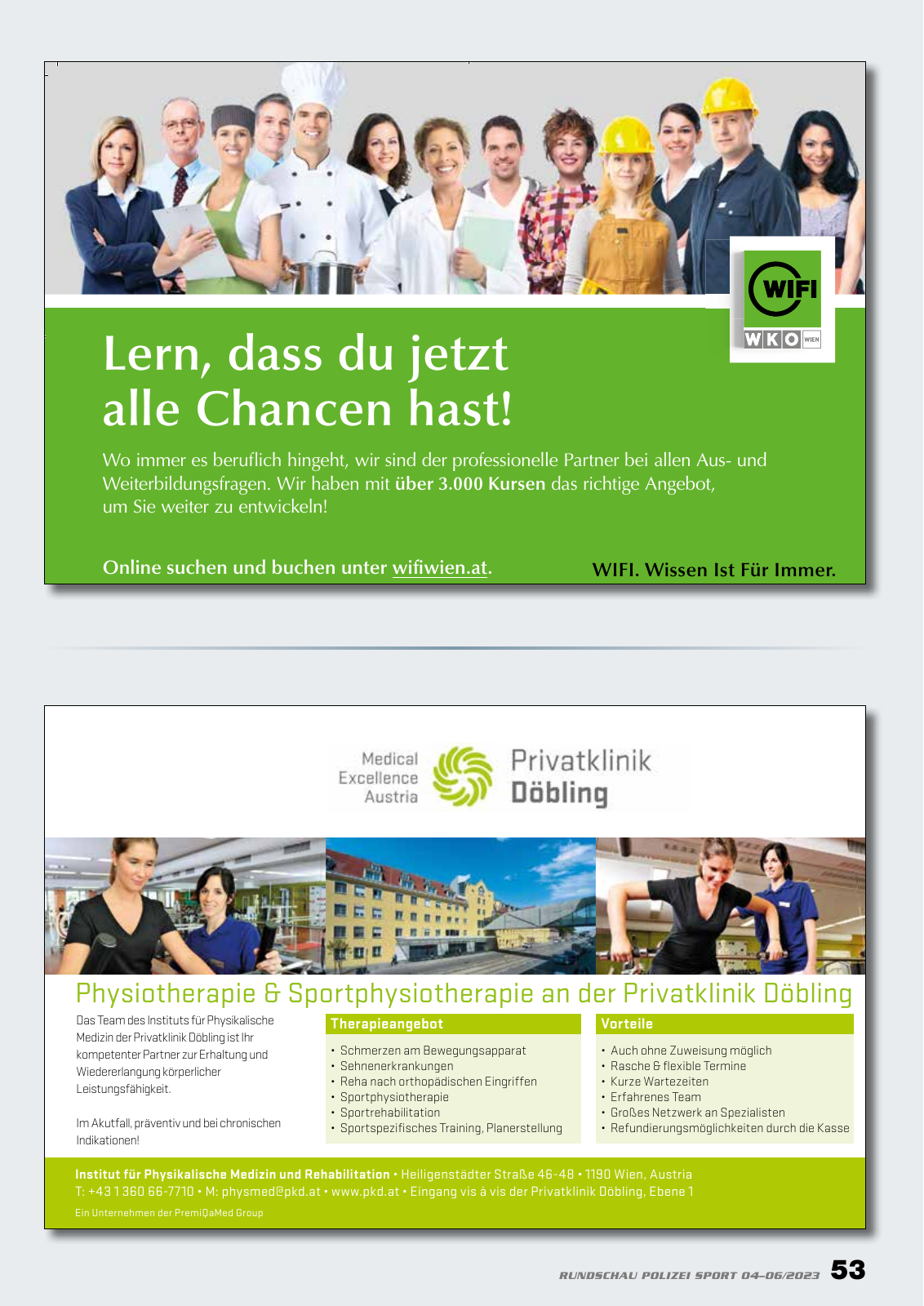 Vorschau Rundschau Polizei Sport 04-06/2023 Seite 53