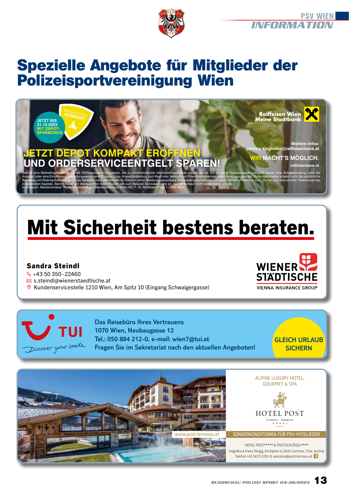 Vorschau Rundschau Polizei Sport 04-06/2023 Seite 13