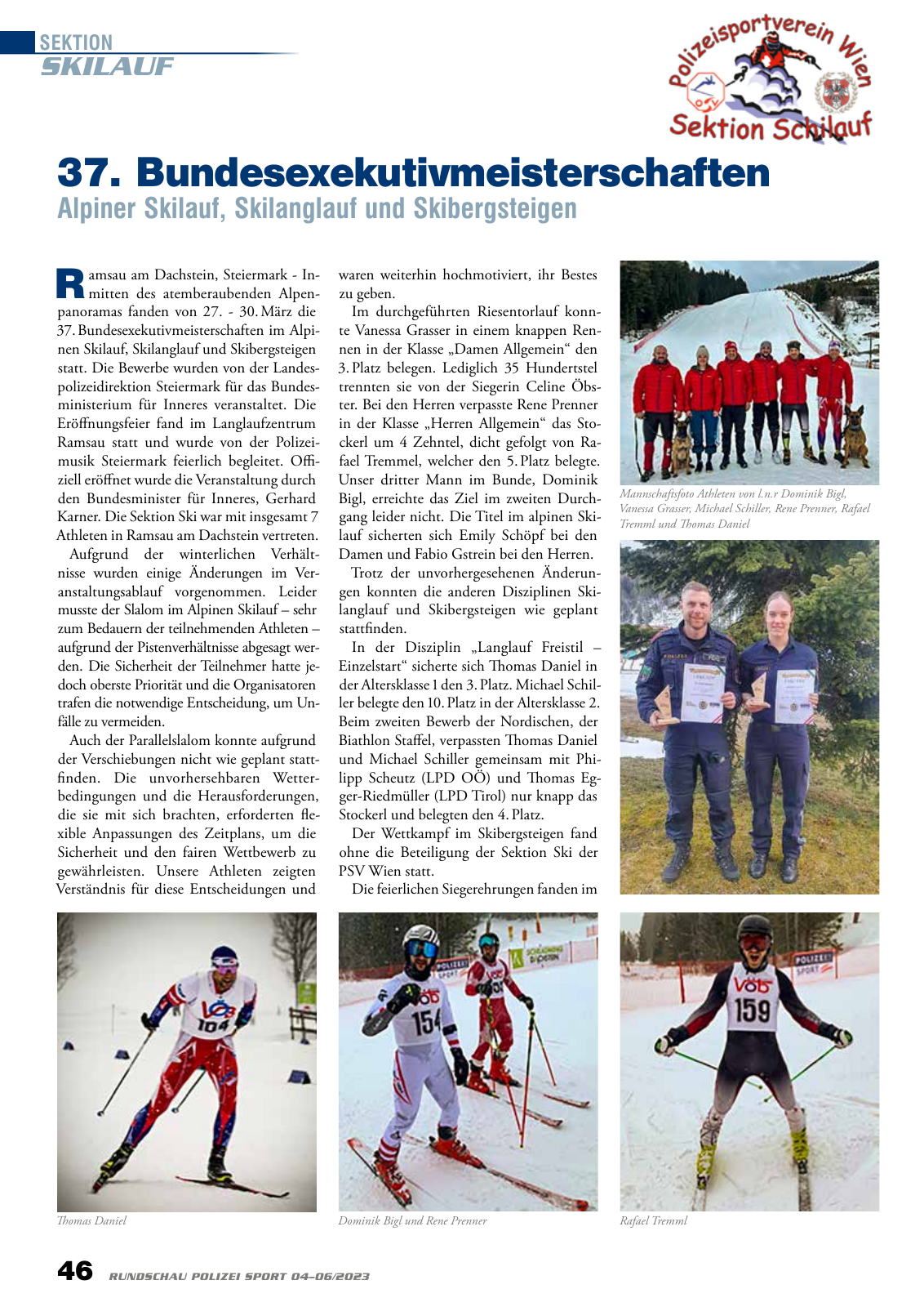 Vorschau Rundschau Polizei Sport 04-06/2023 Seite 46