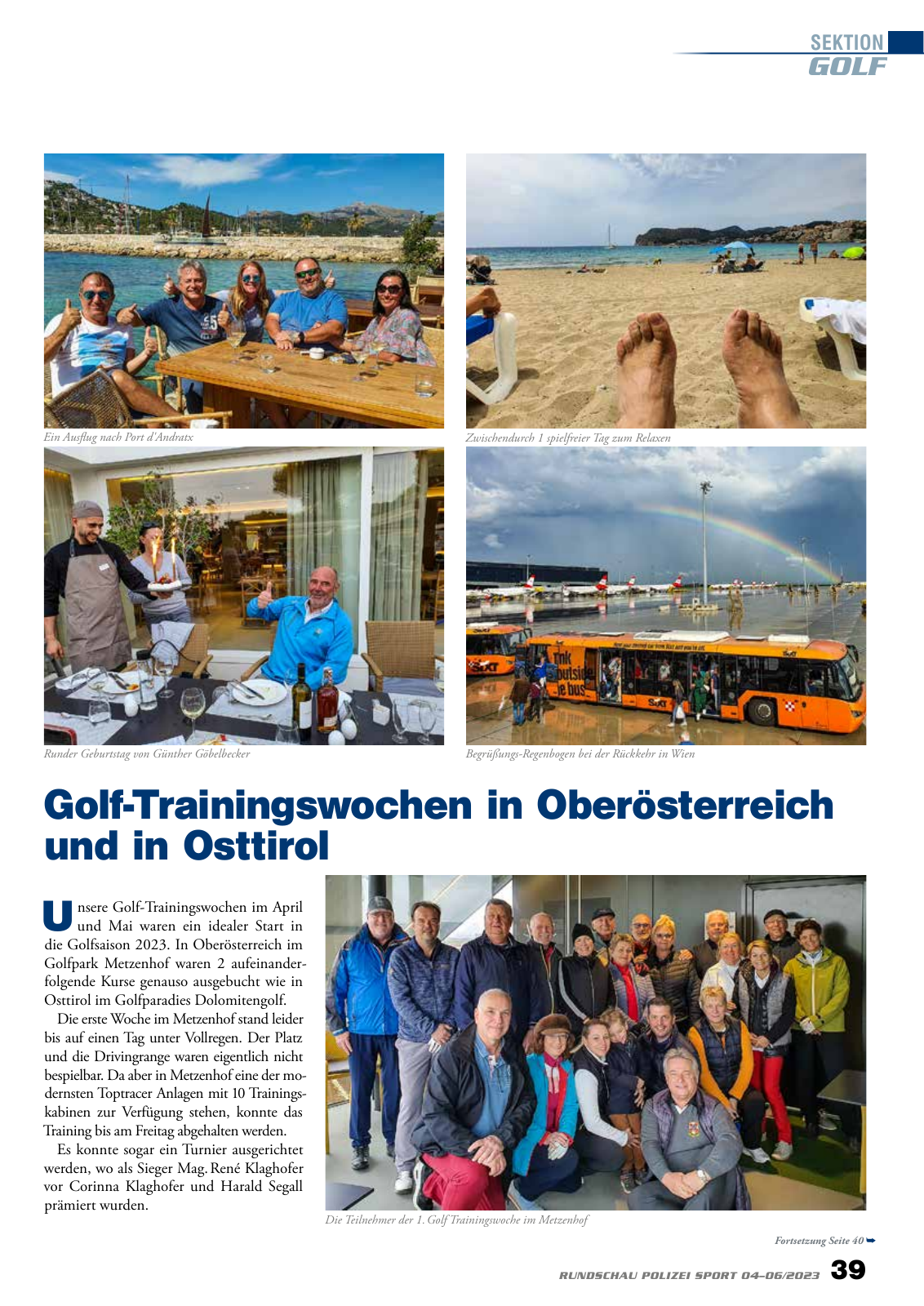 Vorschau Rundschau Polizei Sport 04-06/2023 Seite 39